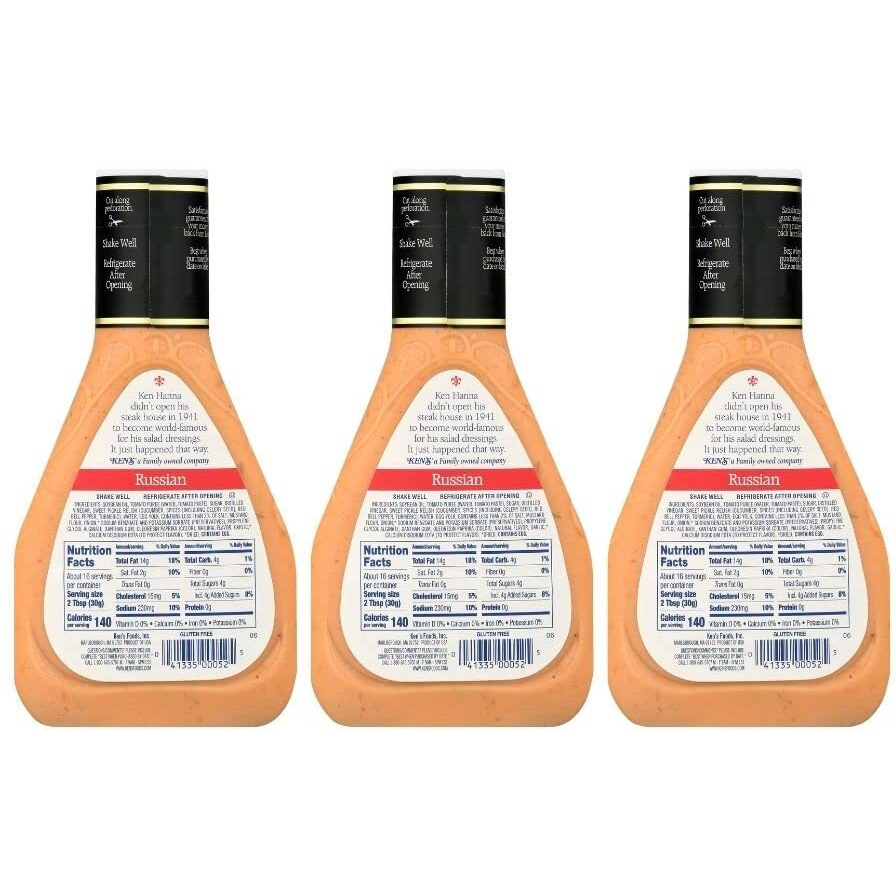 Ken's Steak House Russian Dressing (16 Ounce, Pack Of 3)