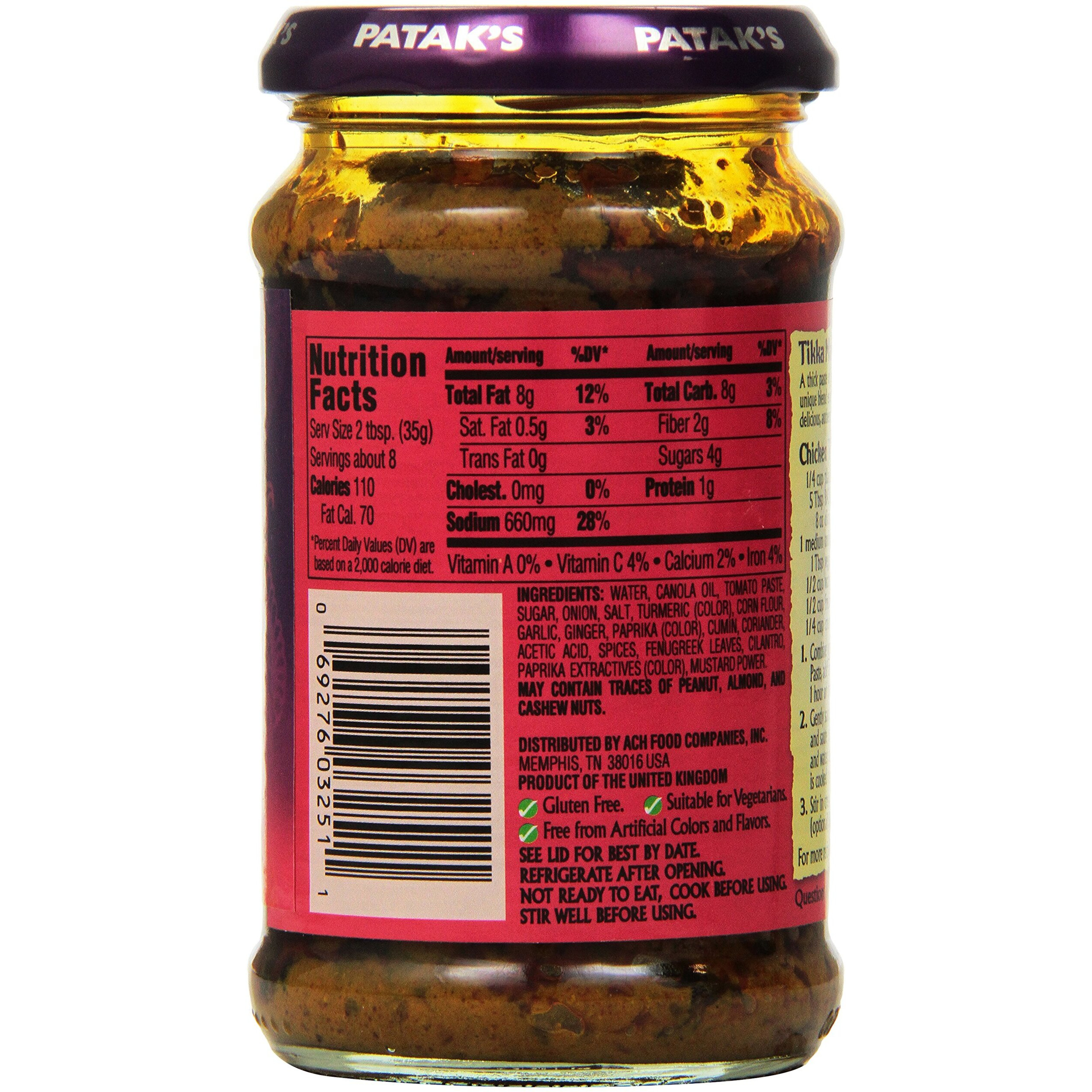 Pataks Tikka Masala Paste 10 Ounce (Pack Of 1)