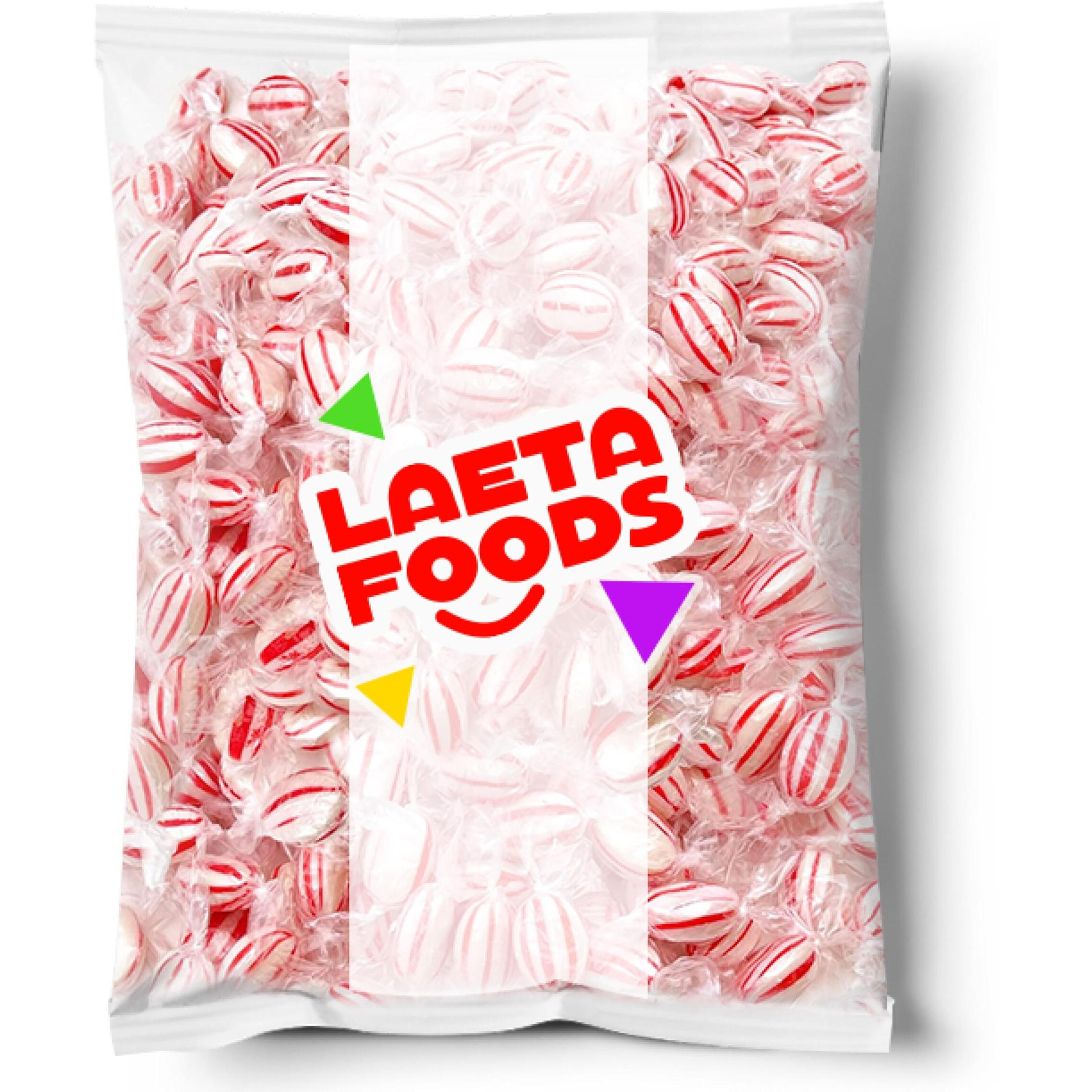 Peppermint Hard Candy Drops, Individually Wrapped (1 Pound Bag - Approx. 75 Count)
