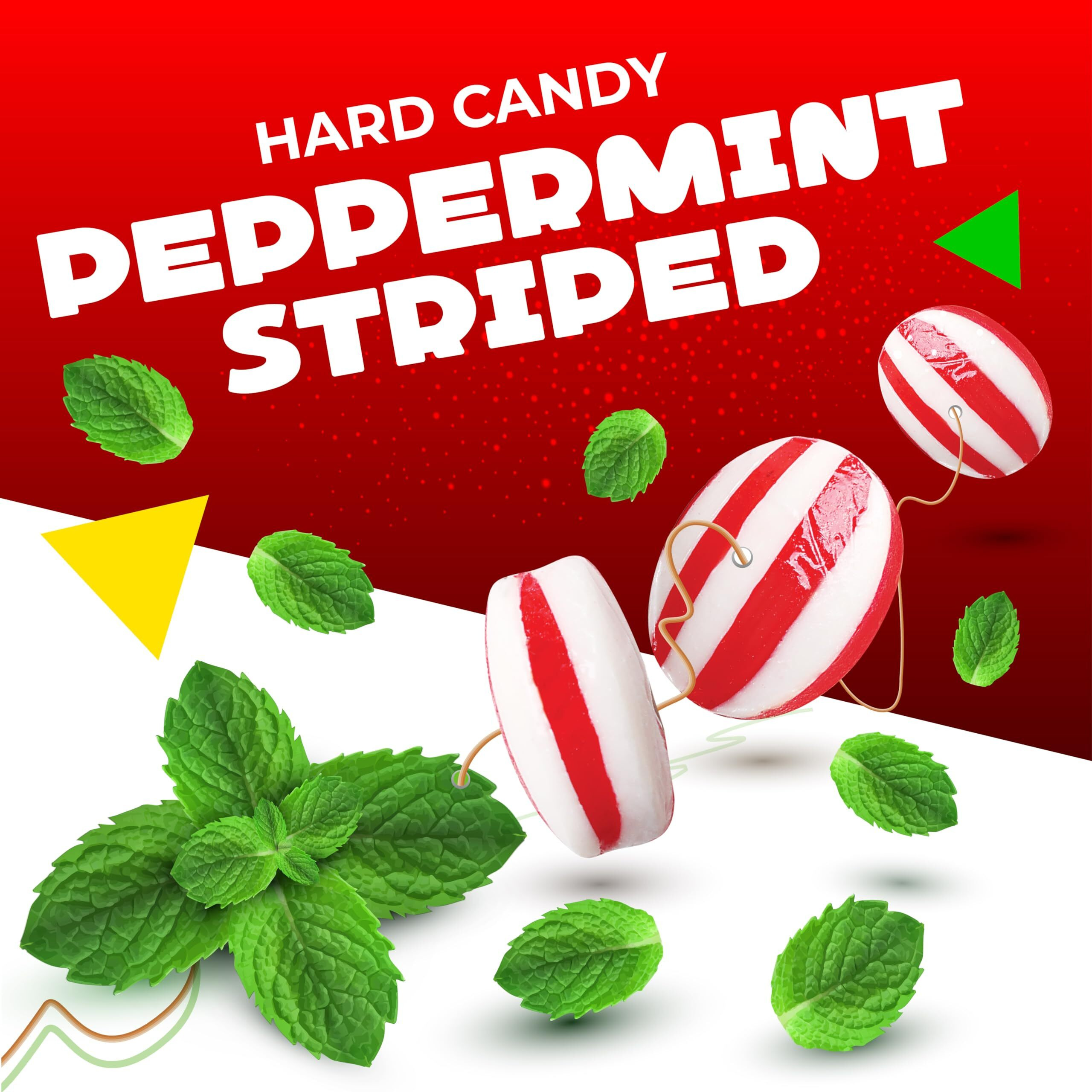 Peppermint Hard Candy Drops, Individually Wrapped (1 Pound Bag - Approx. 75 Count)