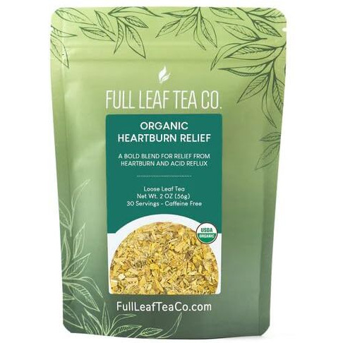 Organic Heartburn Relief Loose Leaf Tea - 2Oz Bag (Approx. 30 Servings) | Full Leaf Tea Co.