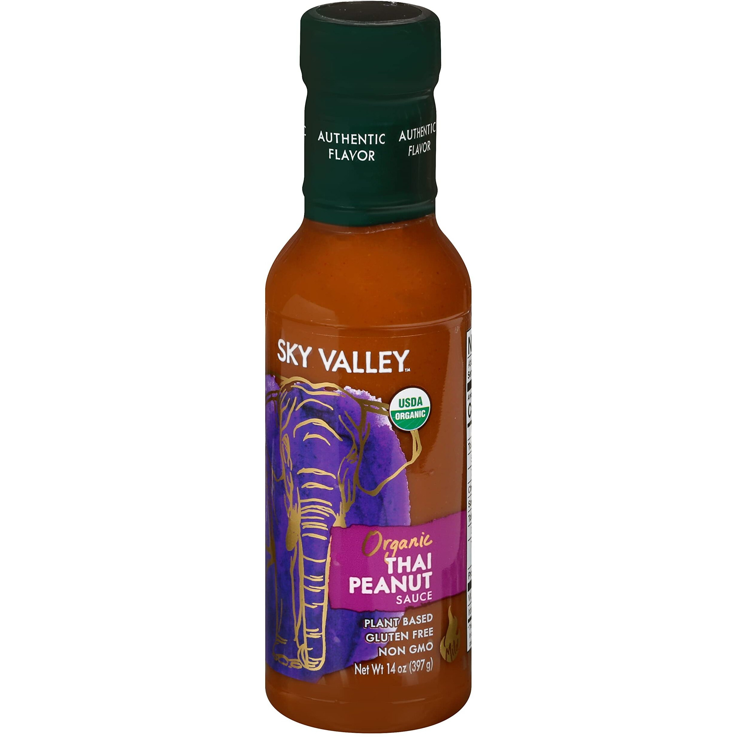 Sky Valley Thai Peanut Sauce - Gluten Free Peanut Sauce, Mild Heat, Authentic Flavor, Organic, Vegan, Non Gmo, Gluten Free, Peanut Sauce For Spring Rolls- 14 Oz, 2-Pack