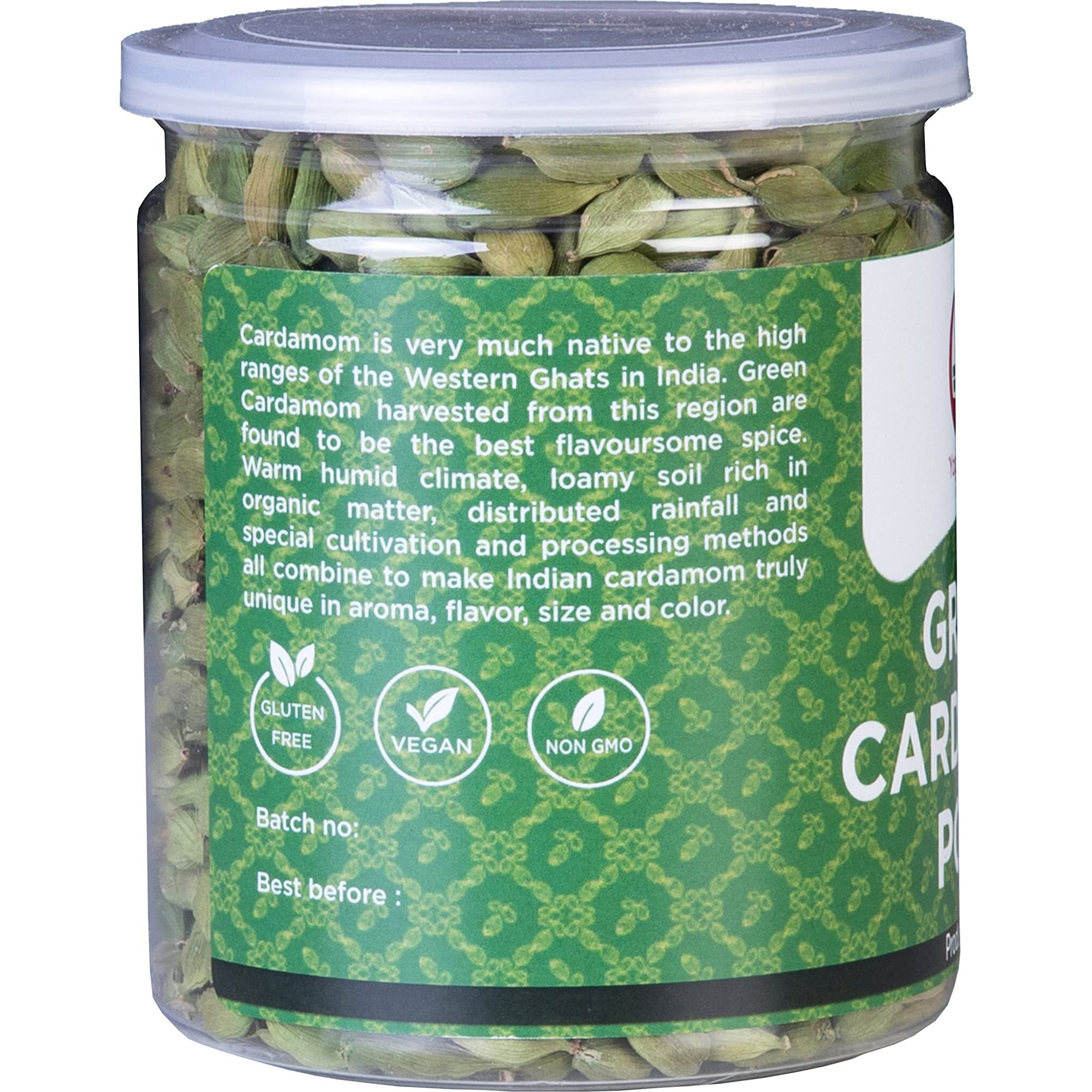 Green Cardamom Pods Whole | Cardamon 6 Oz | Flavourful Indian Spice | Fresh And Natural | Great For Coffee, Tea, Desserts And Baking | By Yogi's Gift