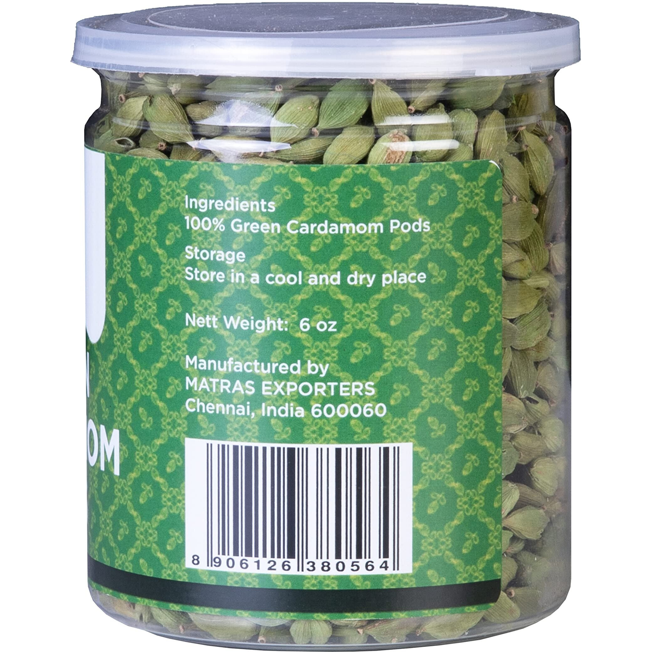 Green Cardamom Pods Whole | Cardamon 6 Oz | Flavourful Indian Spice | Fresh And Natural | Great For Coffee, Tea, Desserts And Baking | By Yogi's Gift