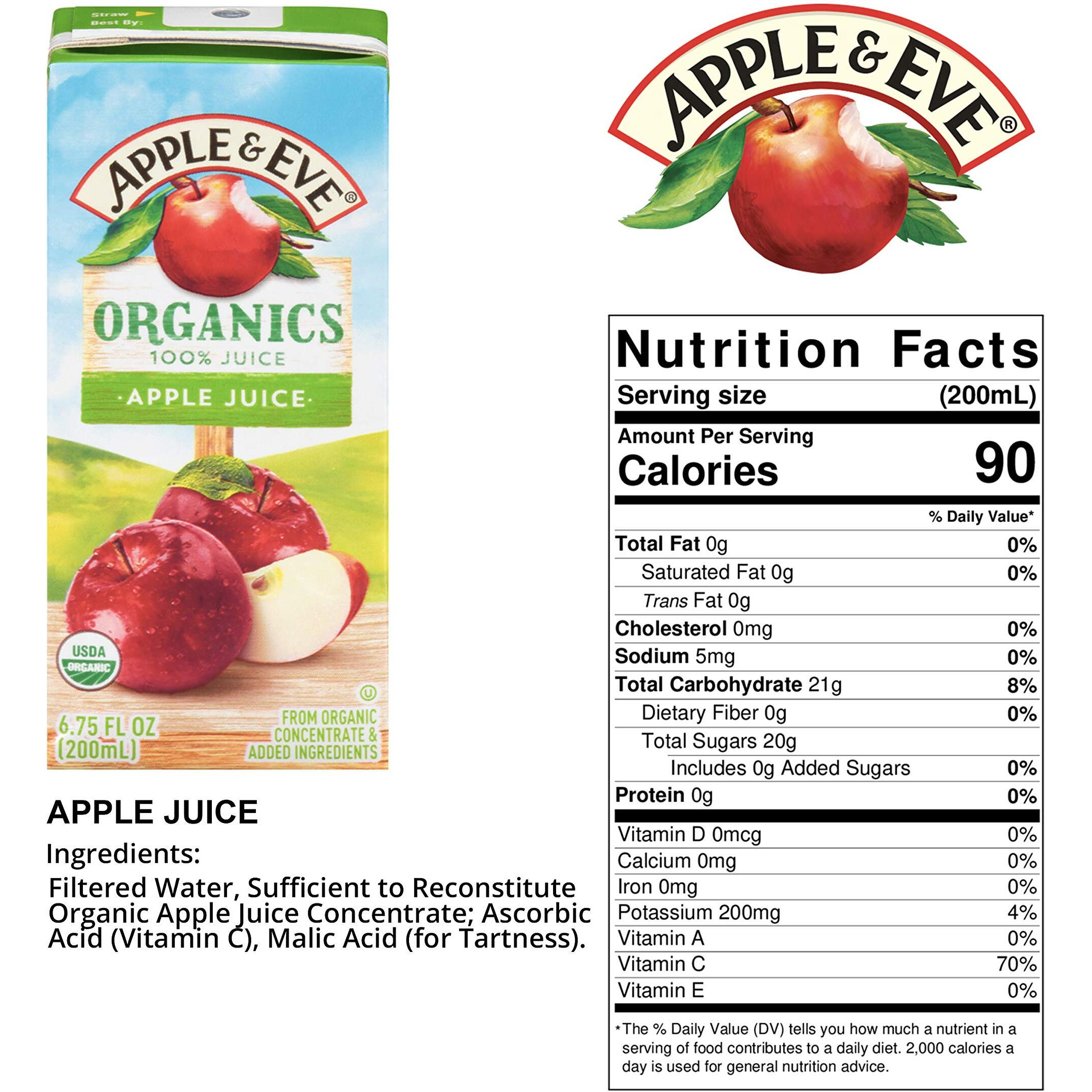 Apple & Eve Organics, Apple Juice, 6.75 Fluid-Oz, 8 Count