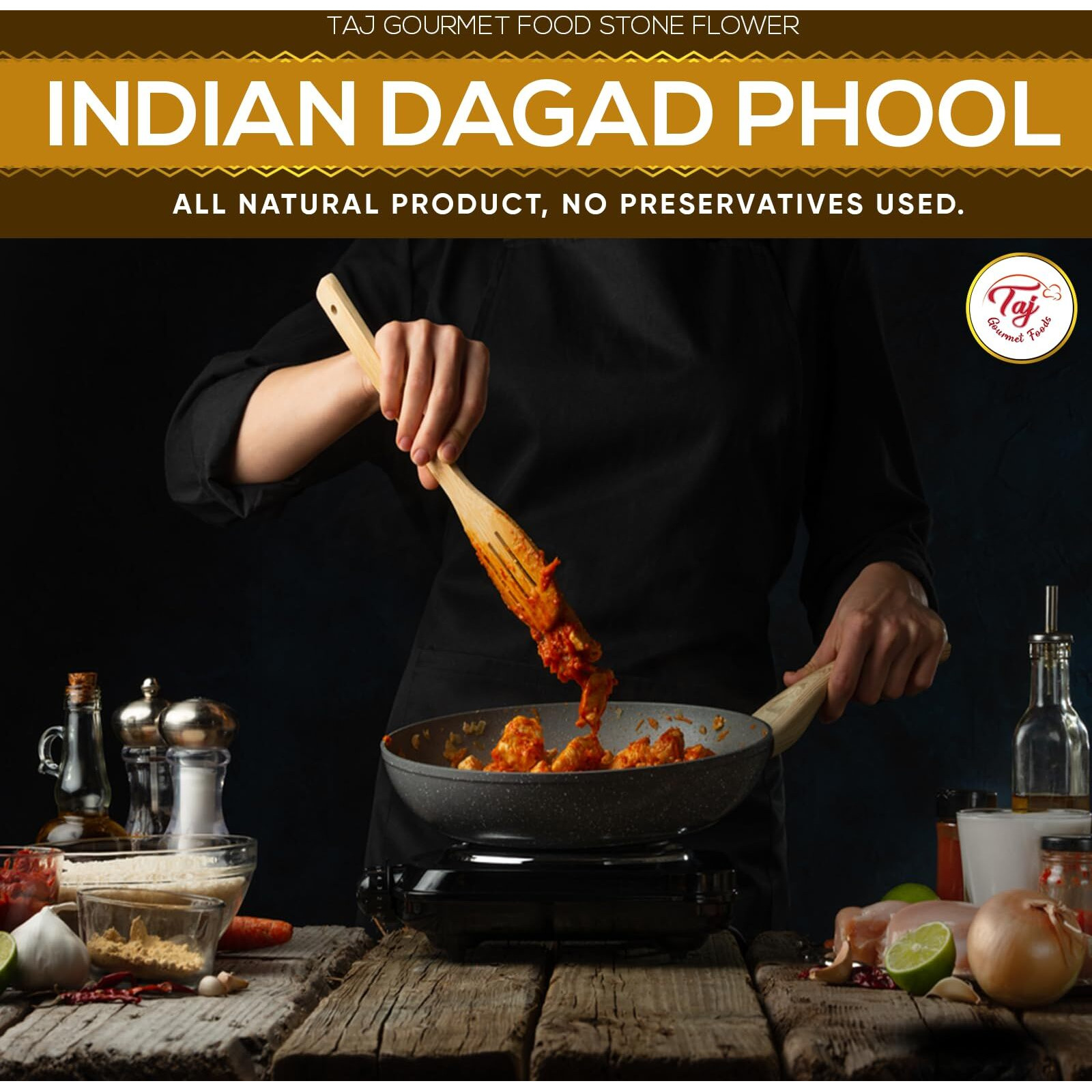 Taj Premium Indian Dagad Phool, Stone Flower, 3.5-Ounce (3.5Oz)