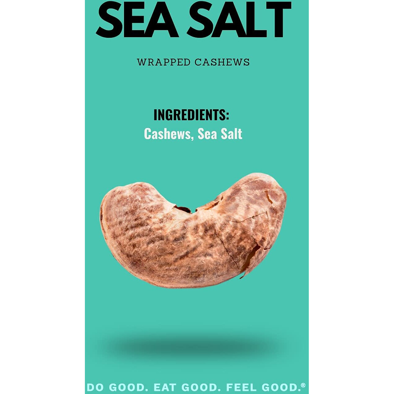 Sea Salt Wrapped Whole Cashews By Karma Nuts, Air Roasted With Natural Skins, 2X More Fiber, Whole 30, Peanut-Free Facility, Kosher, Everyday Nut Snack, 7Oz Resealable Bag - 6 Pack