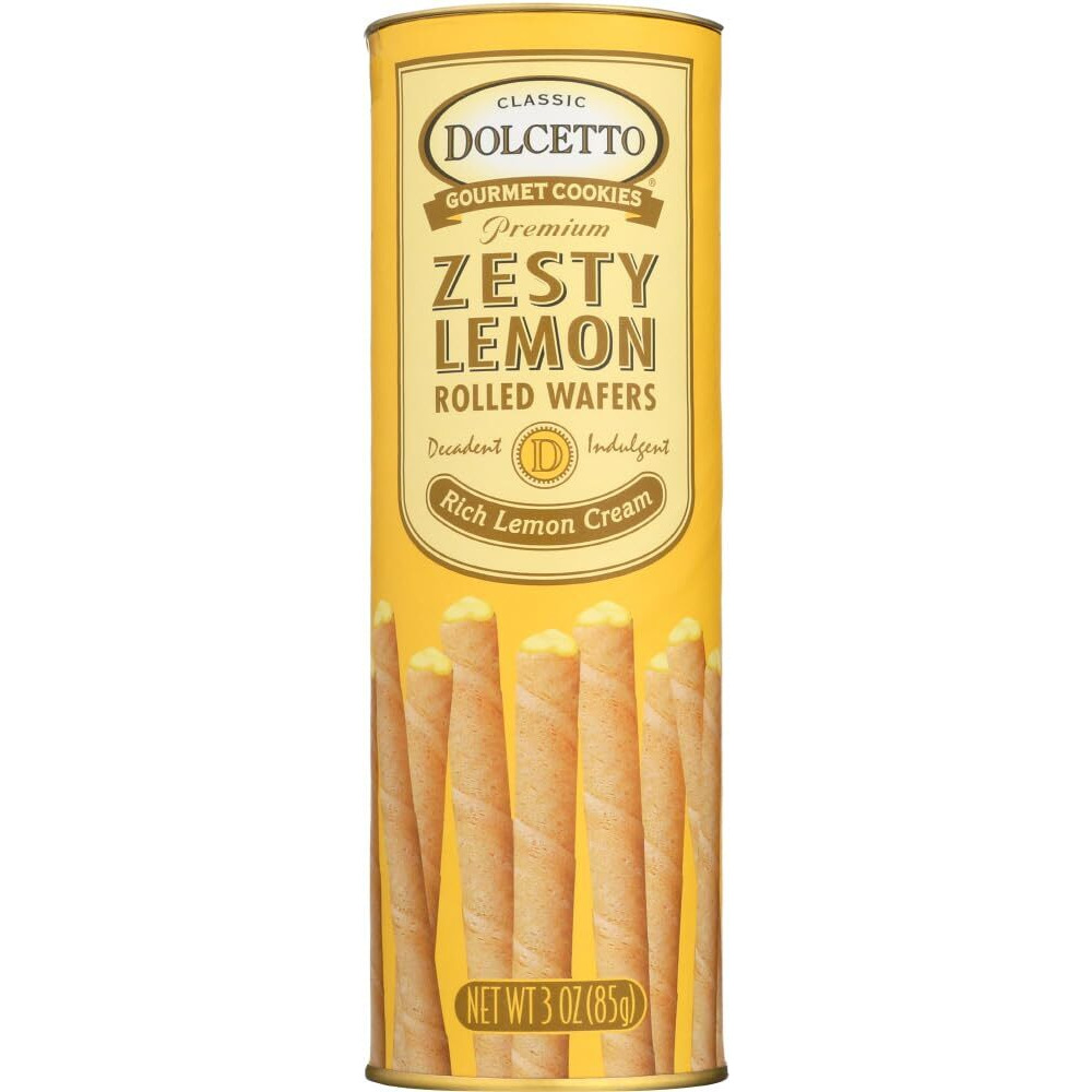 Dolcetto Lemon Rolled Wafers 3 Oz. (Pack Of 12)