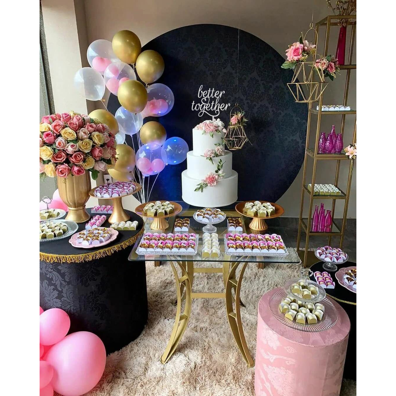 Glitter Silver Better Together Romantic Wedding Cake Topper, Elegant Cake Topper For Wedding Anniversary, Wedding Party Decorative Cake Toppers, Birthday Cake Topper Acrylic Cake Topper