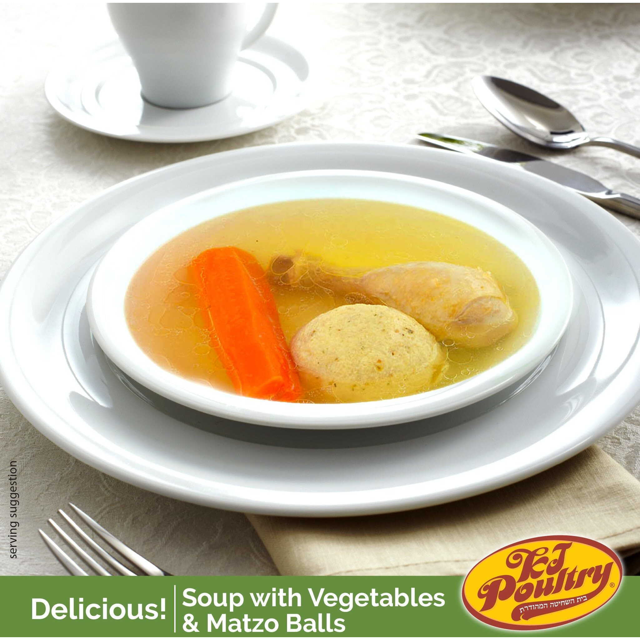 Kosher Matzoh Ball Chicken Soup & Vegetables, Chometz Not For Passover, Mre Meat Meals Ready To Eat, Shabbos Food (3 Pack) Prepared Entree Fully Cooked, Shelf Stable Microwave Dinner - Travel, Camping