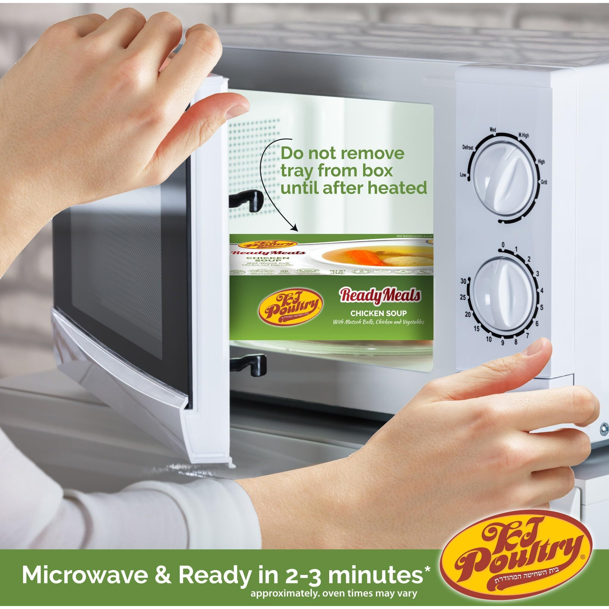 Kosher Matzoh Ball Chicken Soup & Vegetables, Chometz Not For Passover, Mre Meat Meals Ready To Eat, Shabbos Food (3 Pack) Prepared Entree Fully Cooked, Shelf Stable Microwave Dinner - Travel, Camping