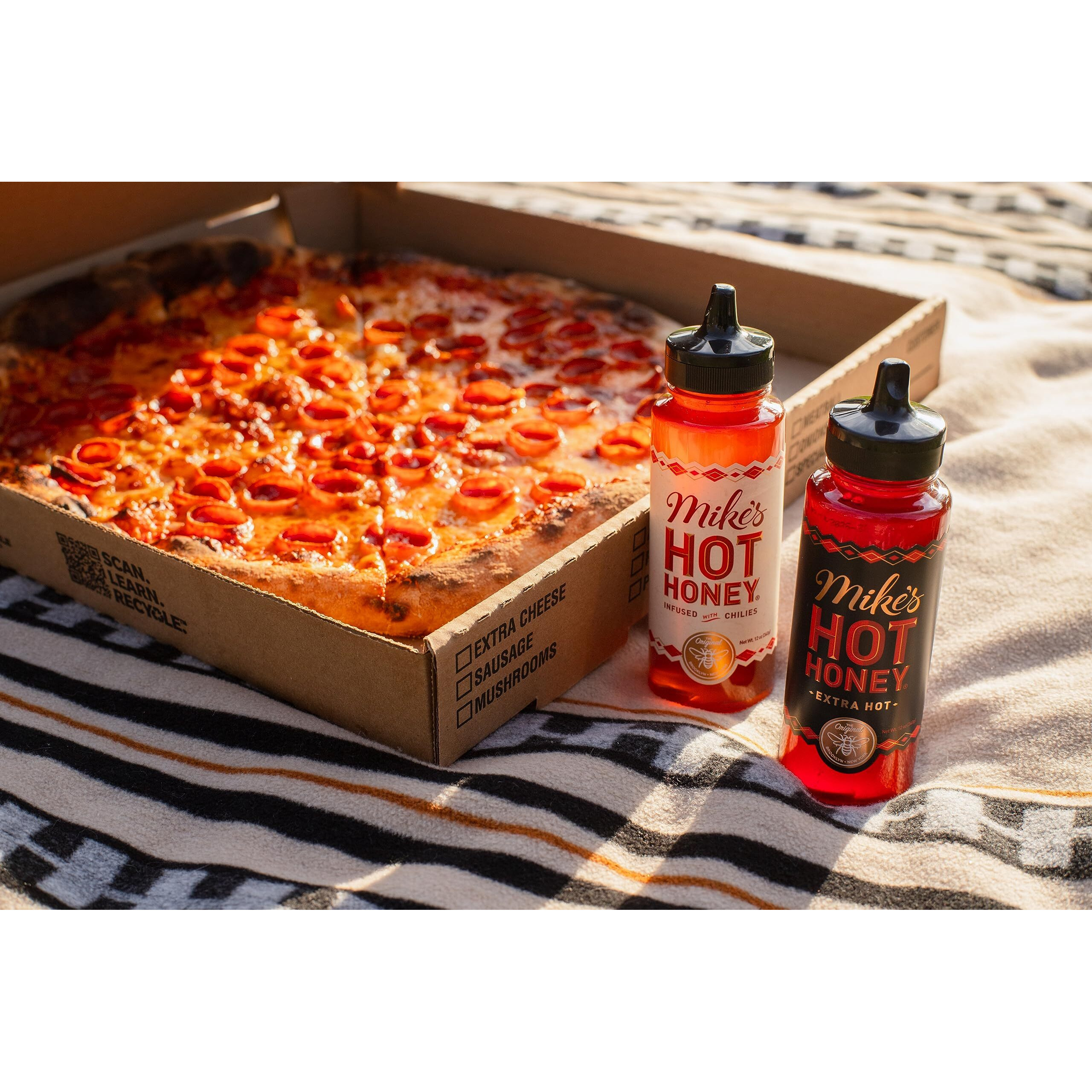 Mike's Extra Hot Honey, America's 1 Brand Of Hot Honey, Spicy Honey, All Natural 100% Pure Honey Infused With Chili Peppers, Gluten-Free, Paleo-Friendly (10Oz Bottle, 1 Pack)