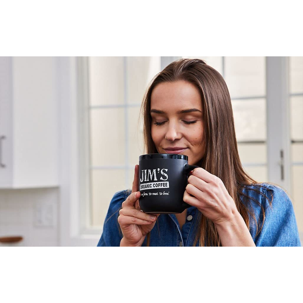 Jims Organic Coffee - Hazelnut, All Natural Flavored Blend - Light Roast, Ground Coffee, 12 Oz Bag