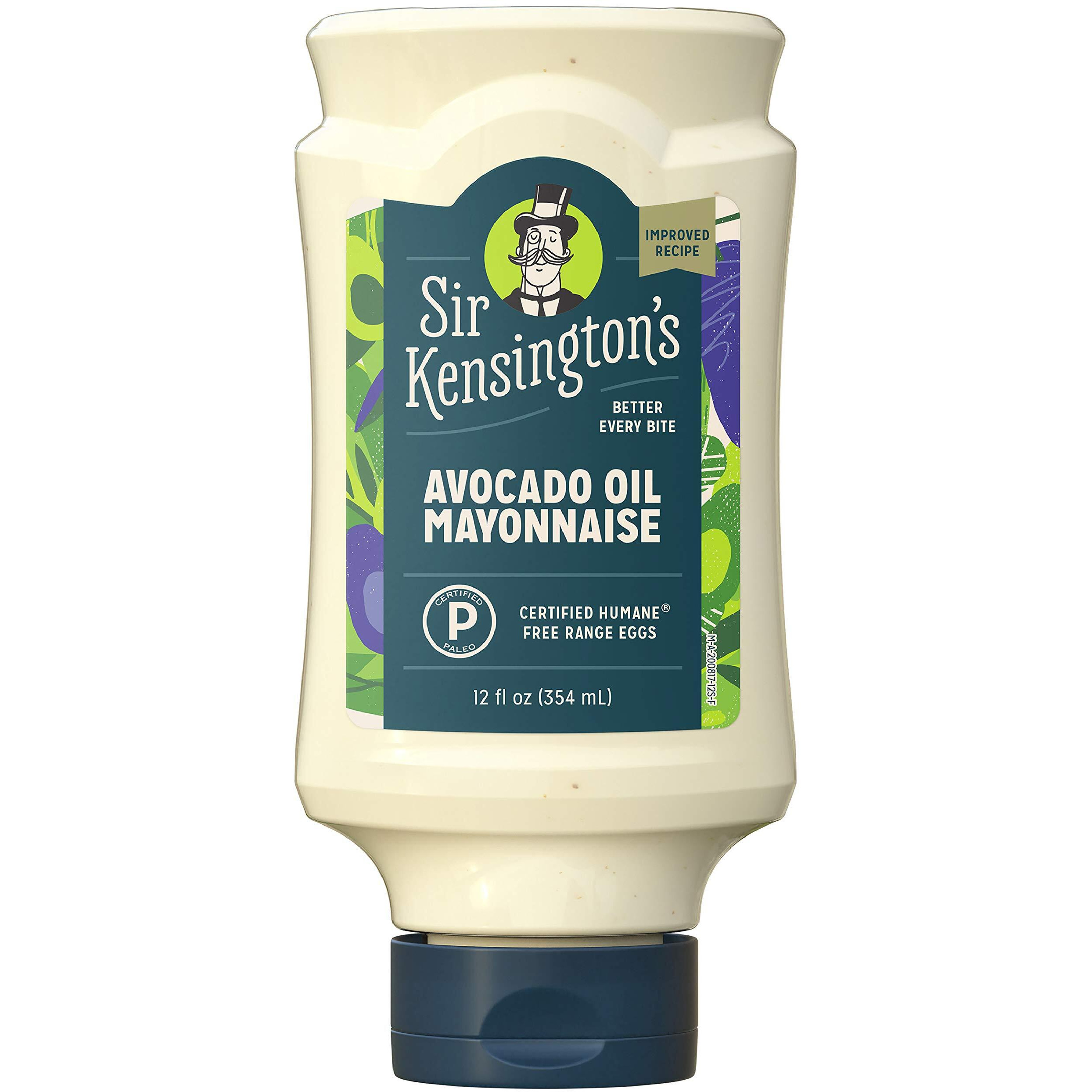 Sir Kensington's Mayonnaise Avocado Oil Mayo Keto Diet & Paleo Diet Certified Gluten Free & Non-Gmo Project Verified Condiment 12 Oz