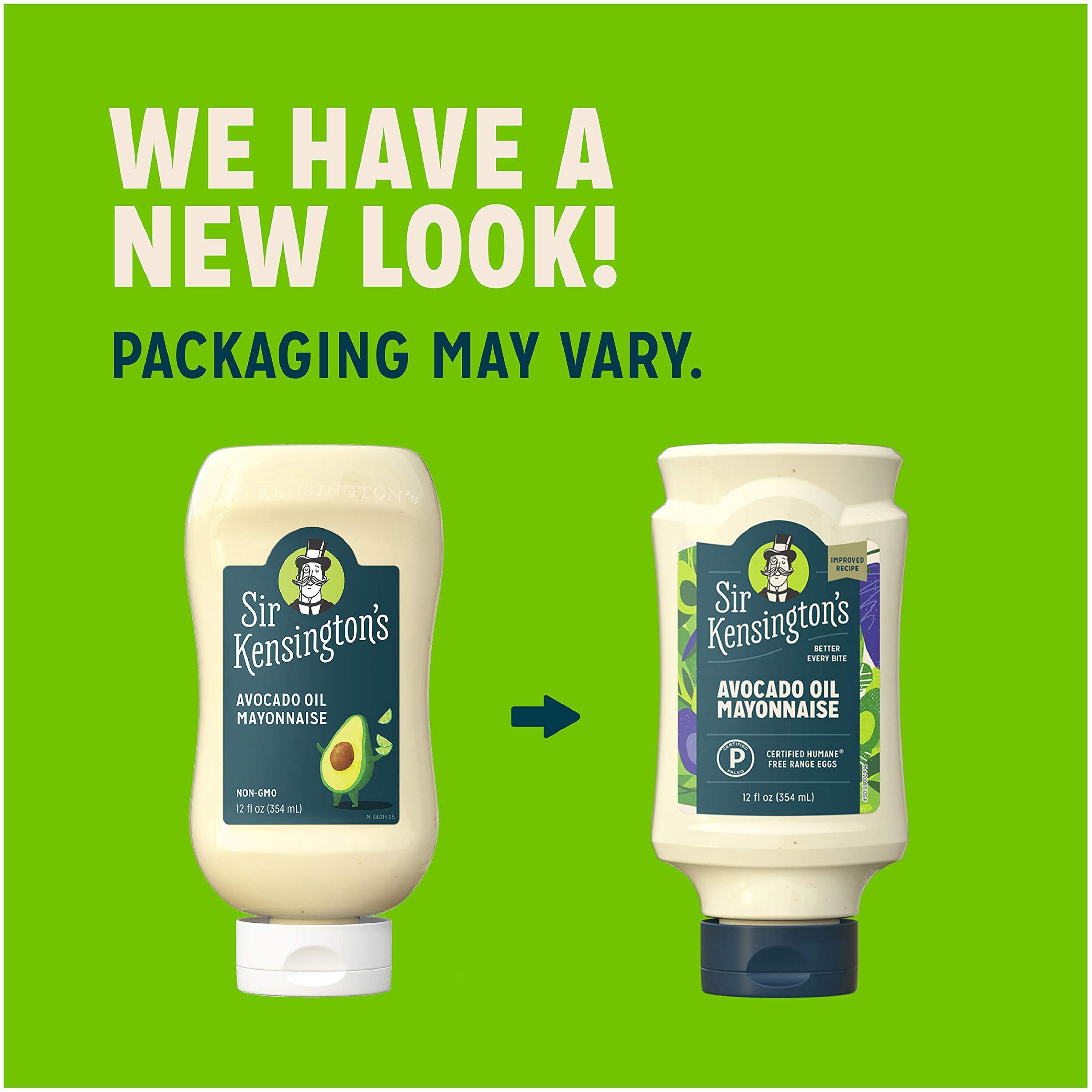 Sir Kensington's Mayonnaise Avocado Oil Mayo Keto Diet & Paleo Diet Certified Gluten Free & Non-Gmo Project Verified Condiment 12 Oz