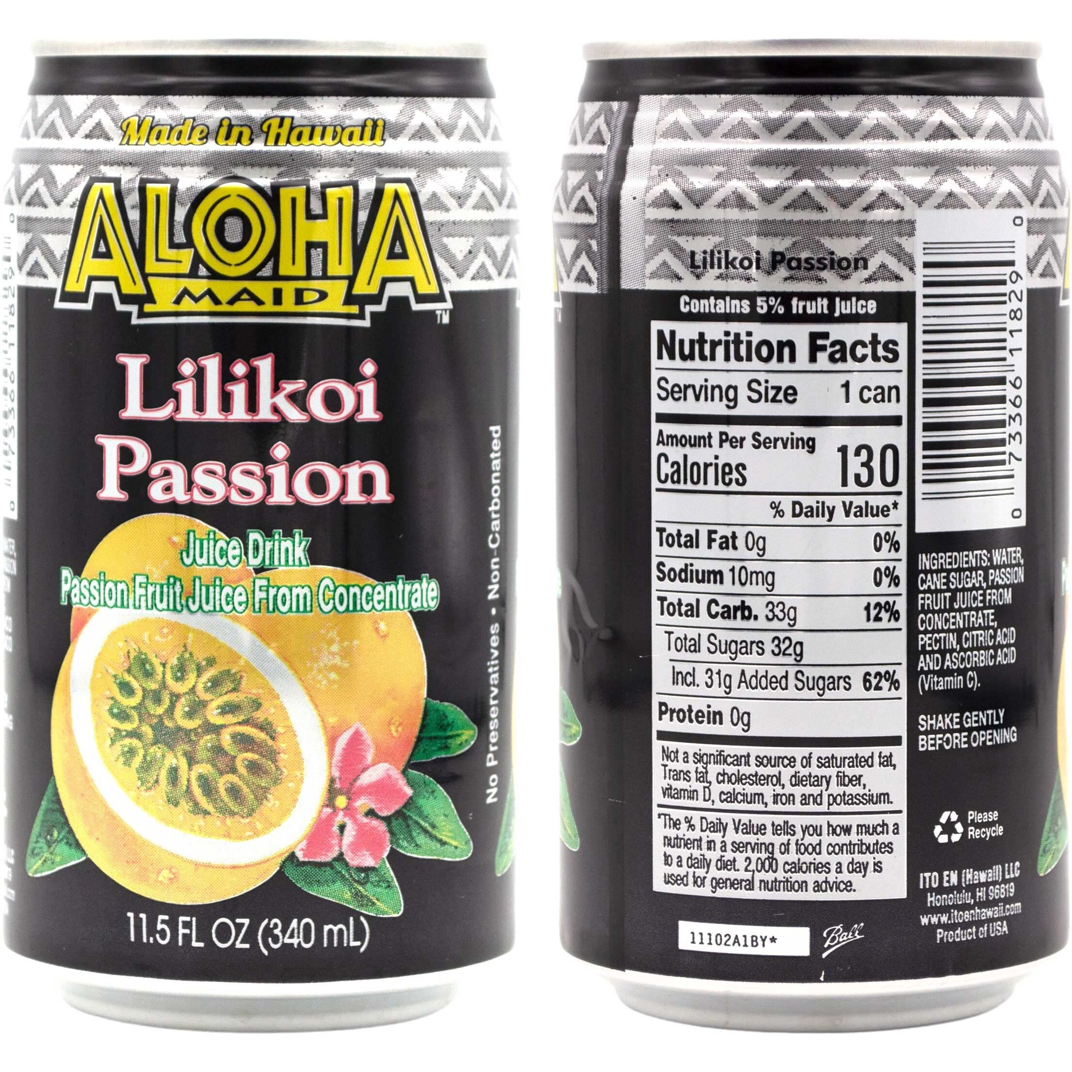 Aloha Maid Drinks, Signature Variety, 3 Cans Per Flavor, Total 12 Cans