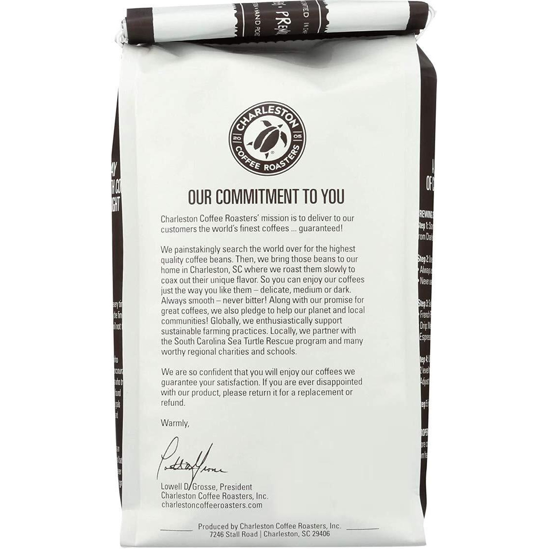 Charleston Coffee Roasters | Specialty Organic Whole Bean Coffee | Hand Picked, Premium Slow Roast | (Rainforest Blend, Dark Roast) 12Oz