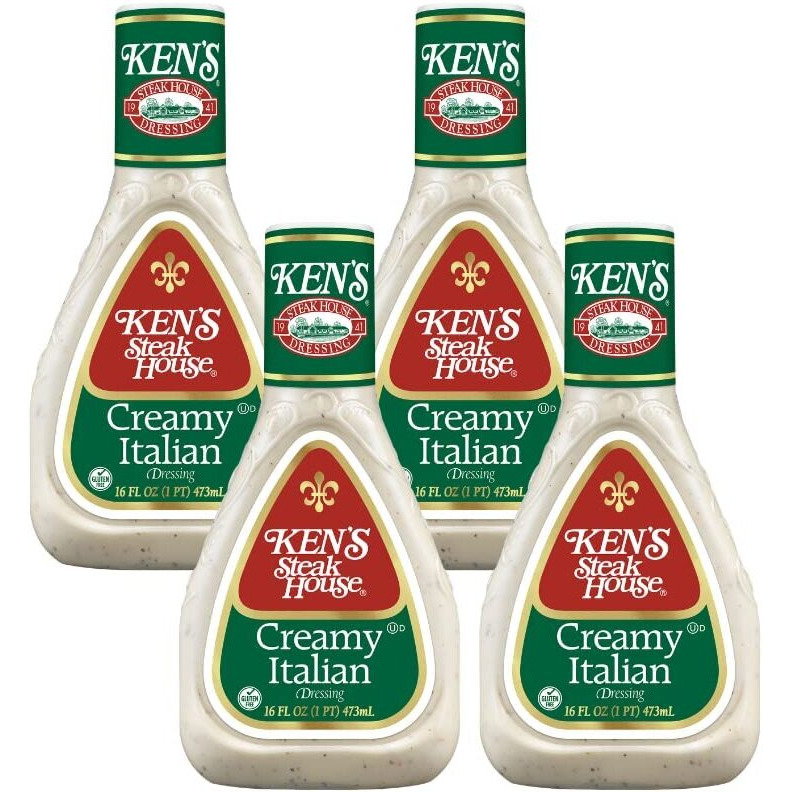 Ken's Steak House Creamy Italian Dressing,16 Fl Oz (Pack Of 4)