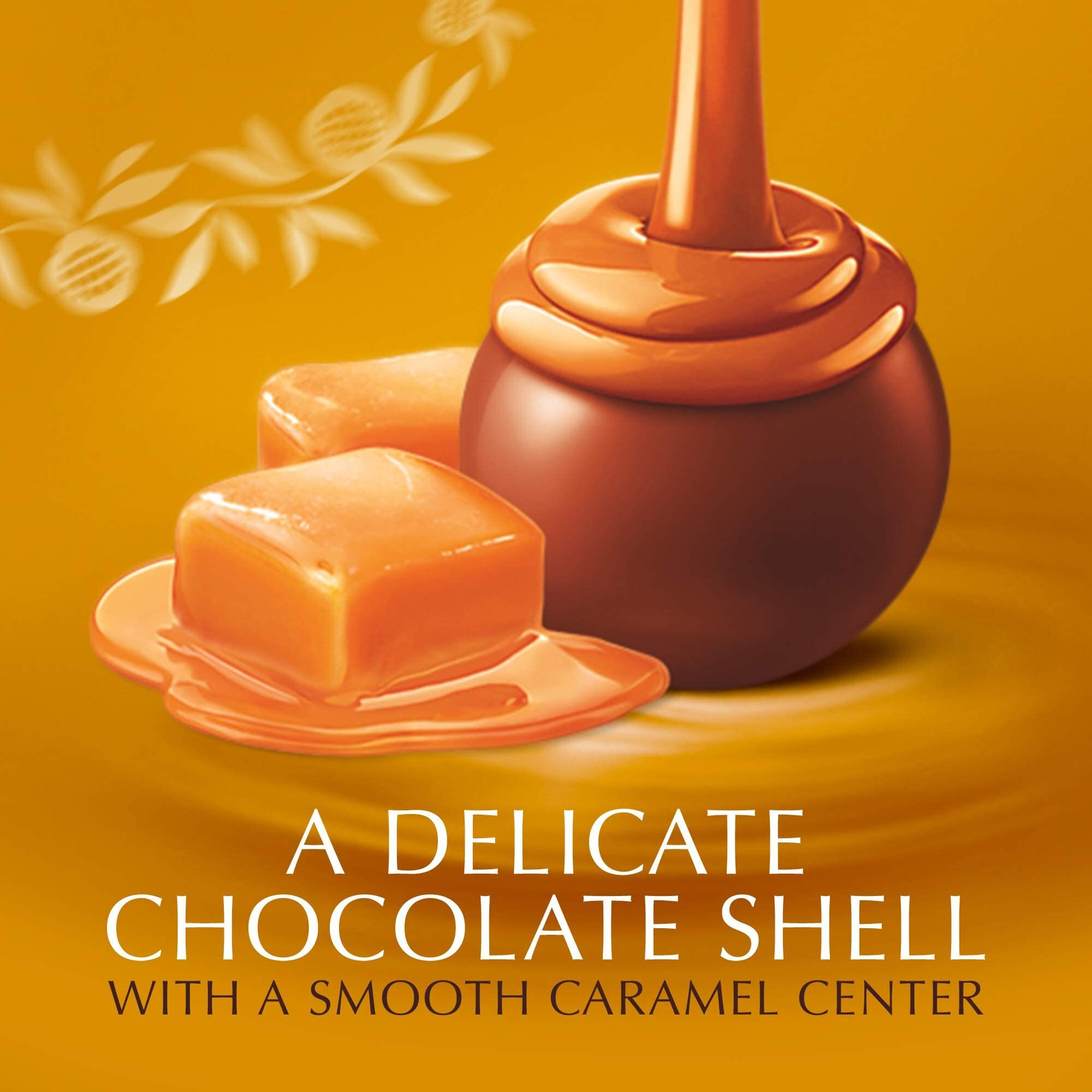 Lindt Lindor Caramel Milk Chocolate Truffles, Kosher, 5.1 Ounce