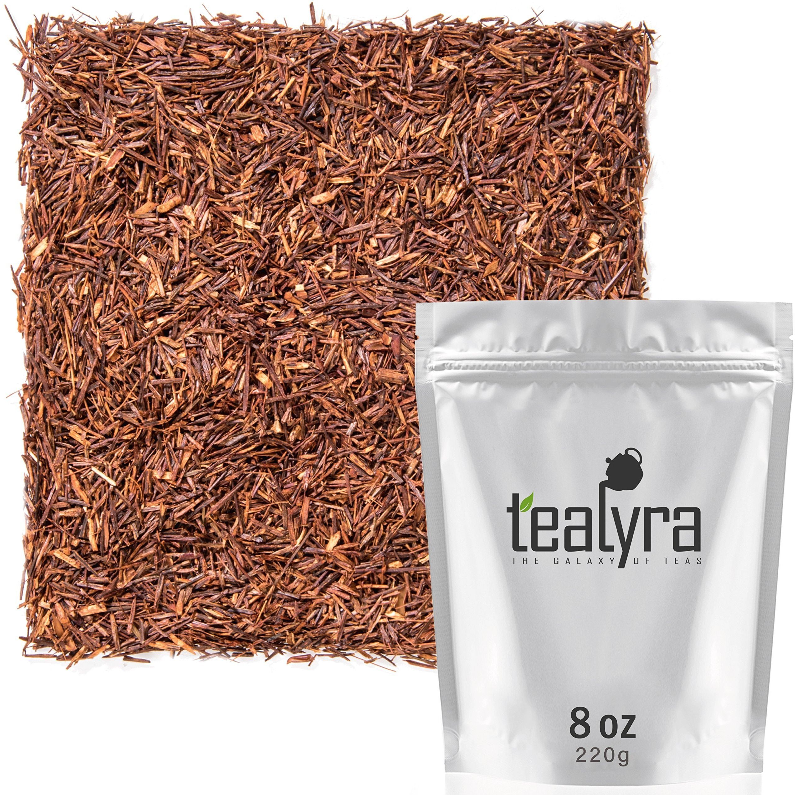 Tealyra - Pure Rooibos Red Herbal Tea - African Red Bush Loose Leaf Tea - High In Antioxidants - Relax - Detox - Low Blood Pressure - Kids Welcome - Caffeine-Free - 220G (8-Ounce)