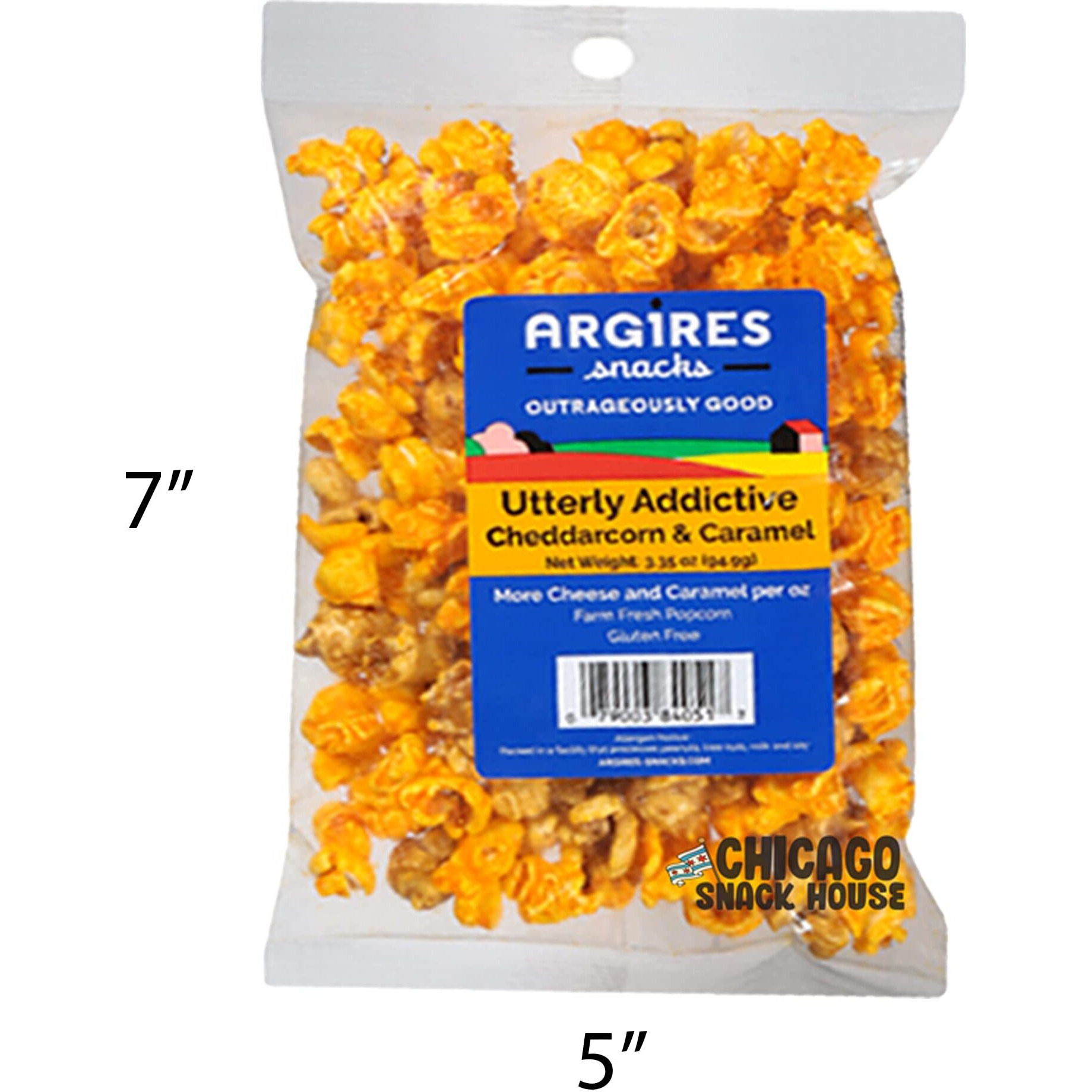 Argires Chicago Popcorn 9 Pack Cheddarcorn And Caramel Mix 3 Ounce Bags - Chicago Snack House