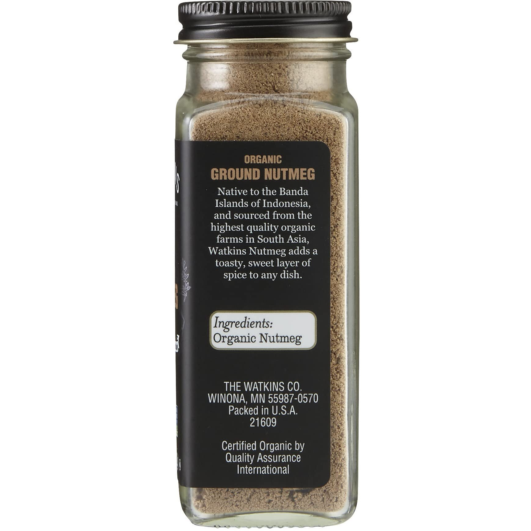Watkins Gourmet Organic Spice Jar, Ground Nutmeg, 2.8 Ounce Jar, 3 Count