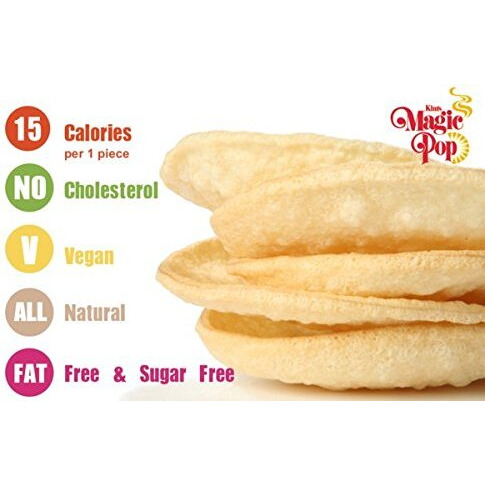 Kim's Magic Pop Whole Wheat Flavor 12-Pack Freshly Popped Rice Cakes, Healthy Grain Snack, 0 Weight Watchers Point