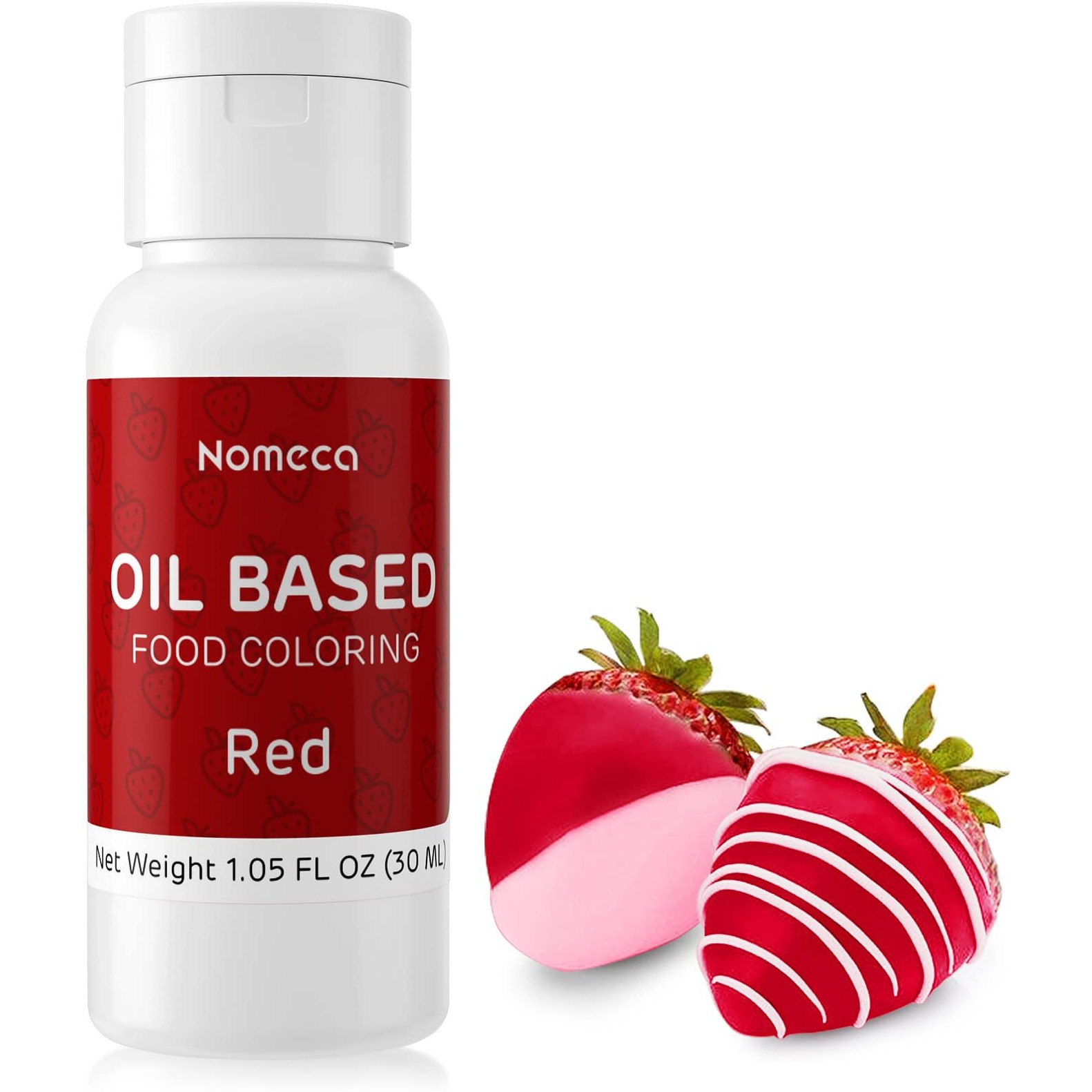 Upgraded Oil Based Food Coloring For Chocolate - 30 Milliliters Oil Red Food Color For Baking Cake Decorating, Edible Food Dye For Candy Melts Cookies Icing Fondant Meringues