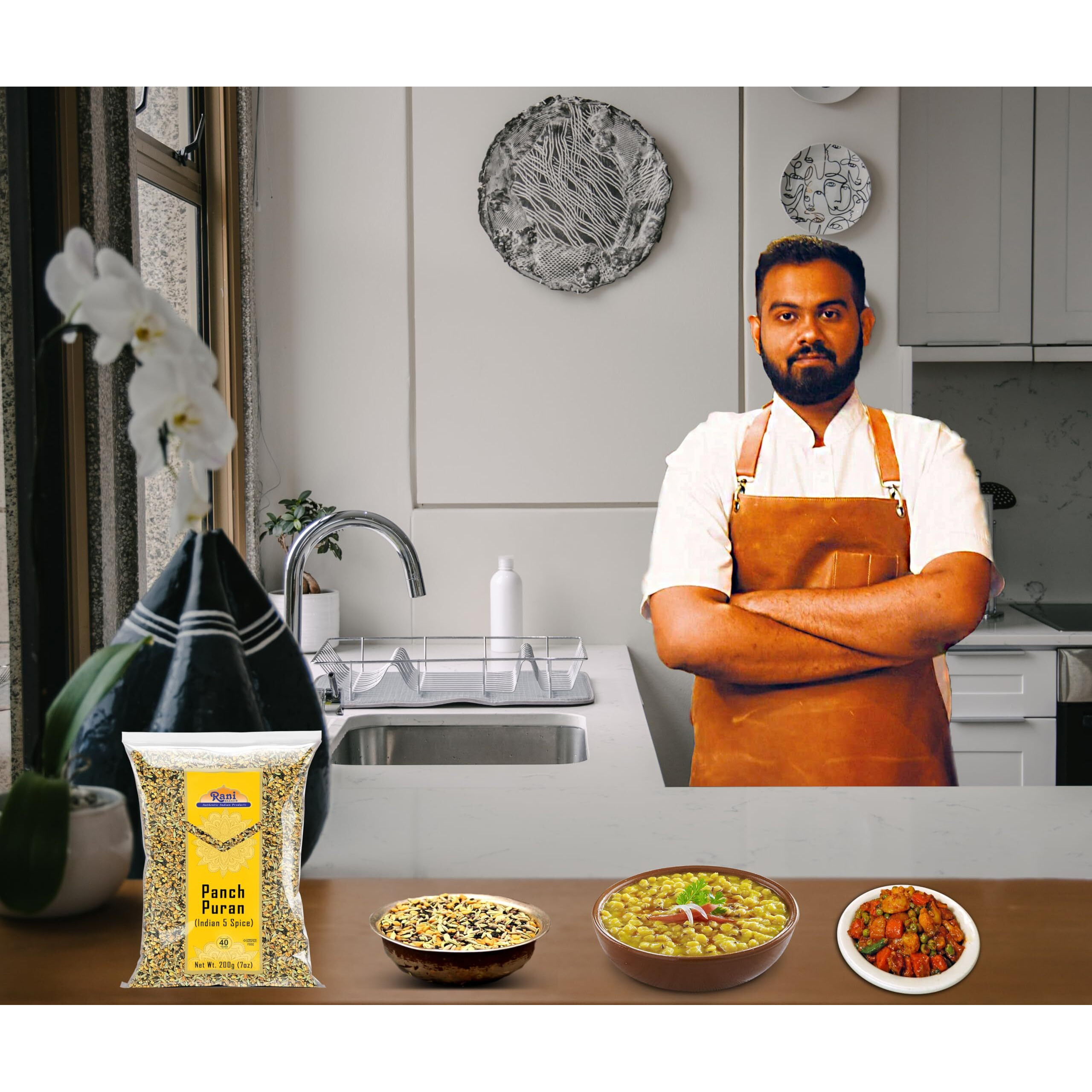 Rani Panch Puran (5 Spice) 7Oz (200G) ~ All Natural | Vegan | Gluten Friendly | Non-Gmo | Indian Origin (Equal Blend Of Fenugreek, Mustard, Kalonji/Nigella, Fennel And Cumin)