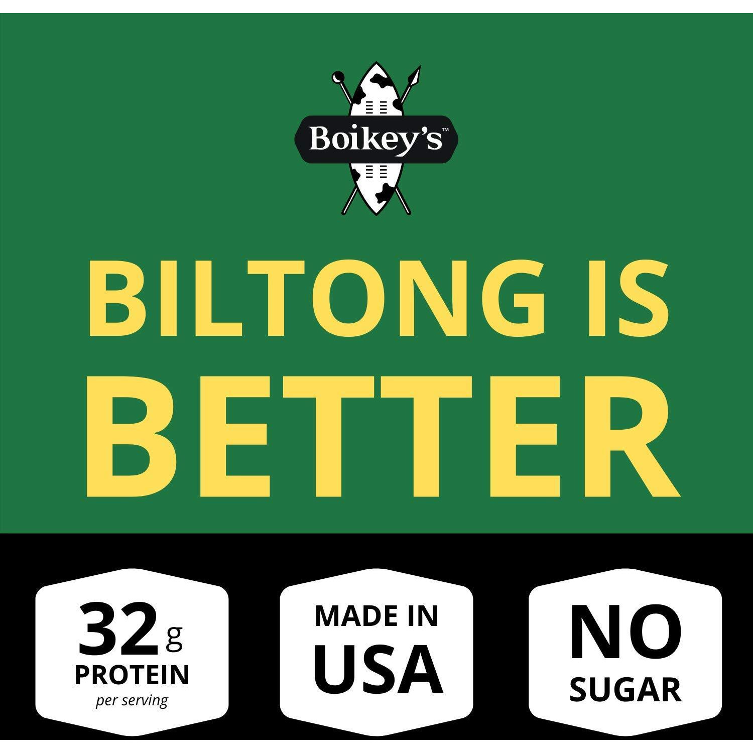 Boikeys Biltong | South African Style Beef Jerky. Gluten Free. No Sugar. Keto Friendly. (Chili, 3 Pack - 2 Ounce Pouches)