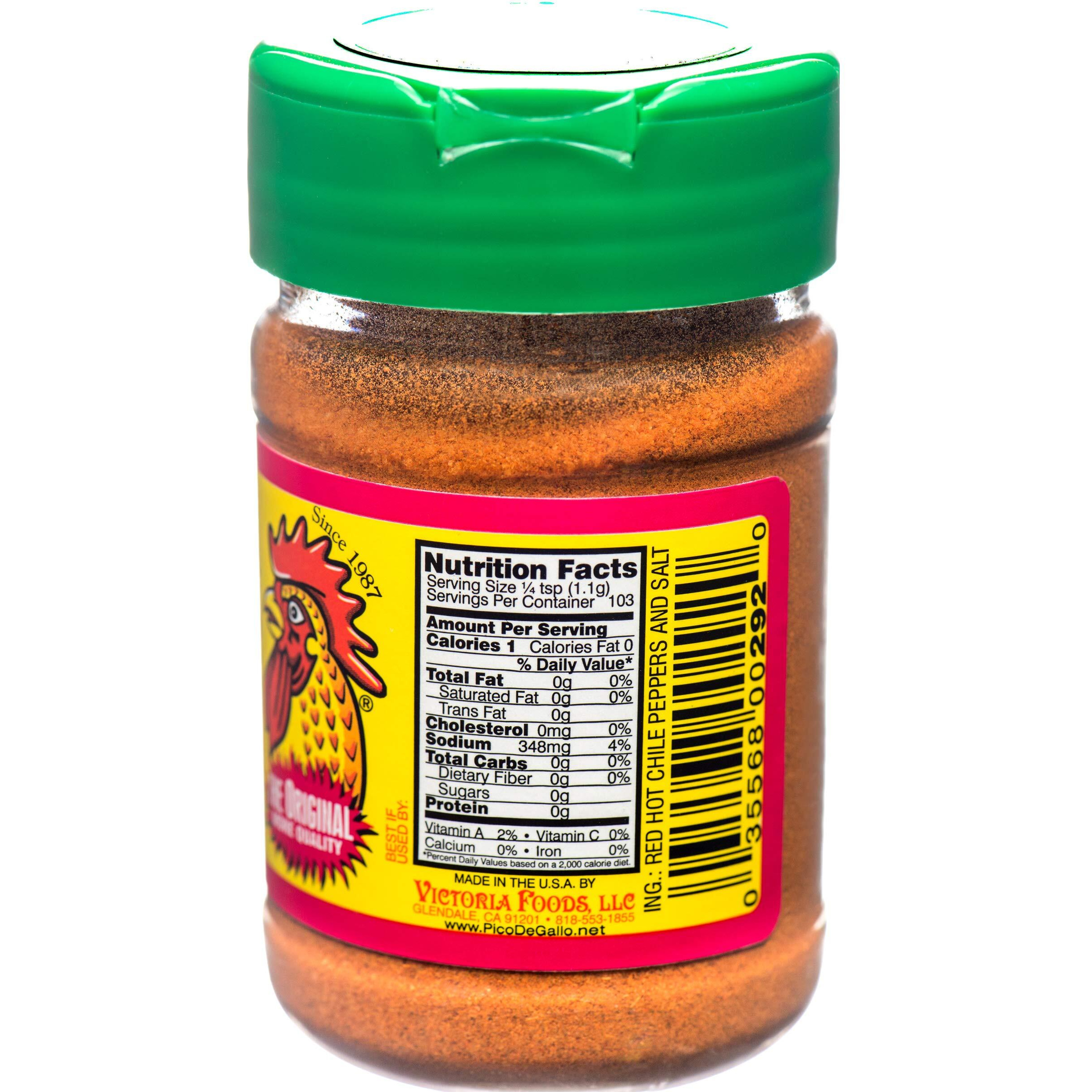 Pico De Gallo's Pico Piquin Hot Chile & Salt Seasoning (2 X 4 Oz. Shakers)
