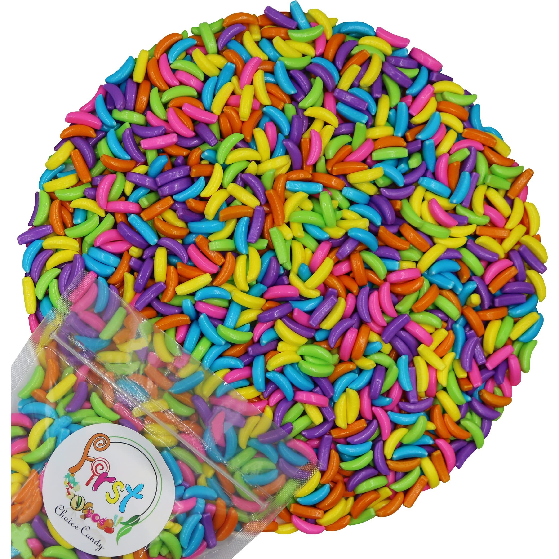 Firstchoicecandy Silly Banana Heads Classic Hard Candy (Assorted Rainbow, 2 Pound)