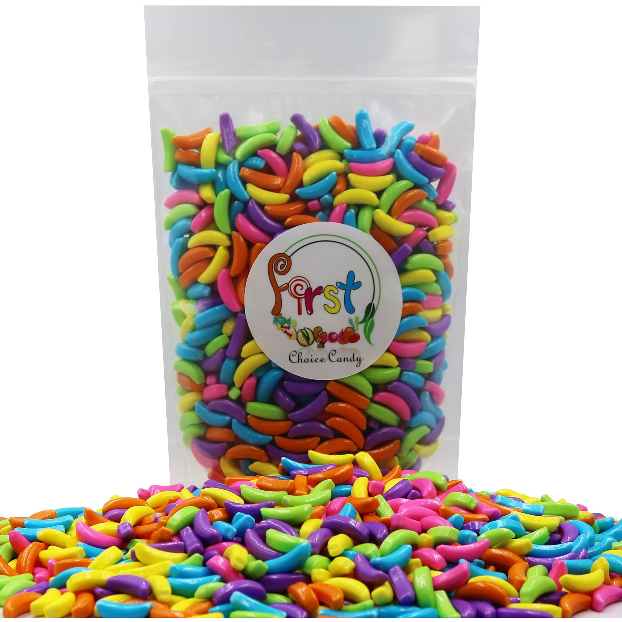 Firstchoicecandy Silly Banana Heads Classic Hard Candy (Assorted Rainbow, 2 Pound)