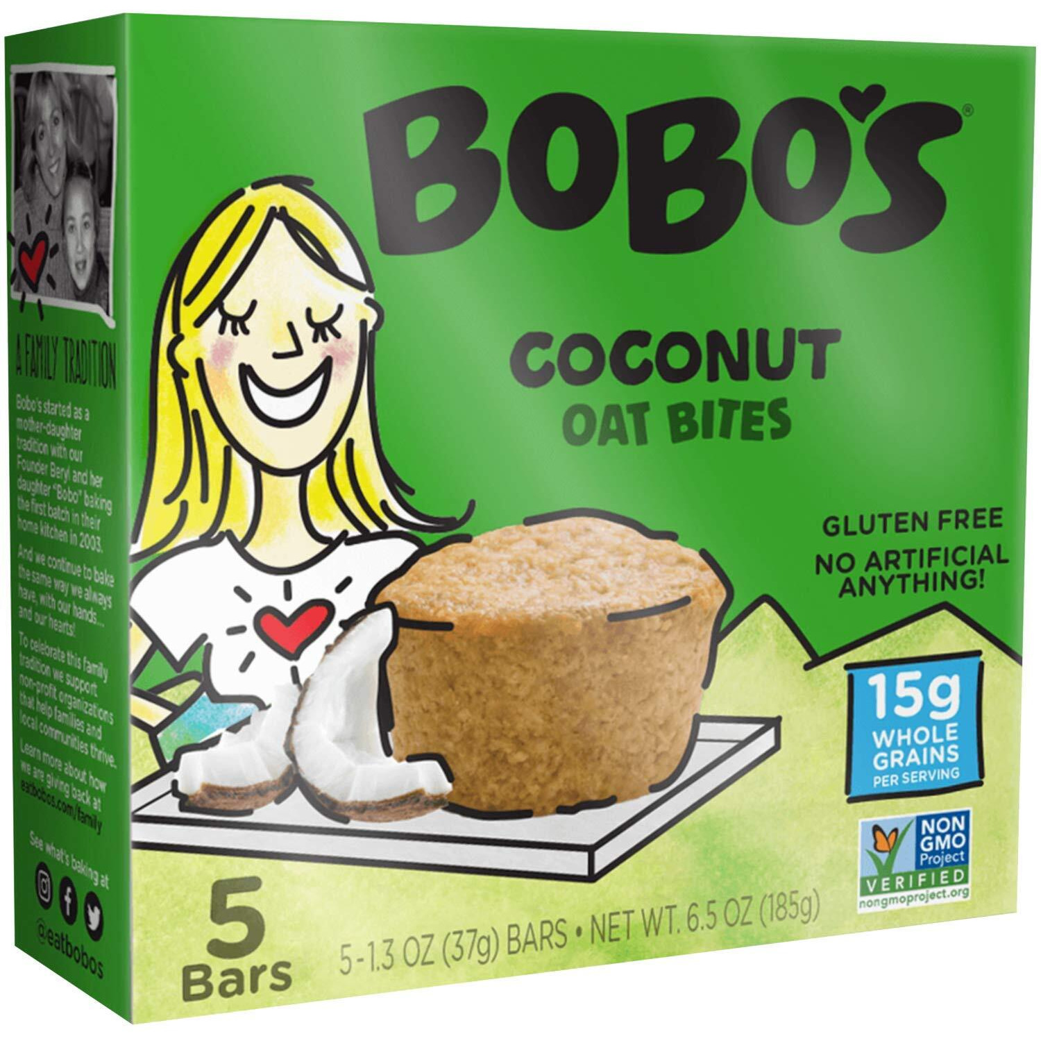 Bobo's Oat Bars Gluten Free Bobo's Bites 2 Flavor Variety Bundle, (1) Each Coconut And Lemon Poppyseed (6.5 Ounces)