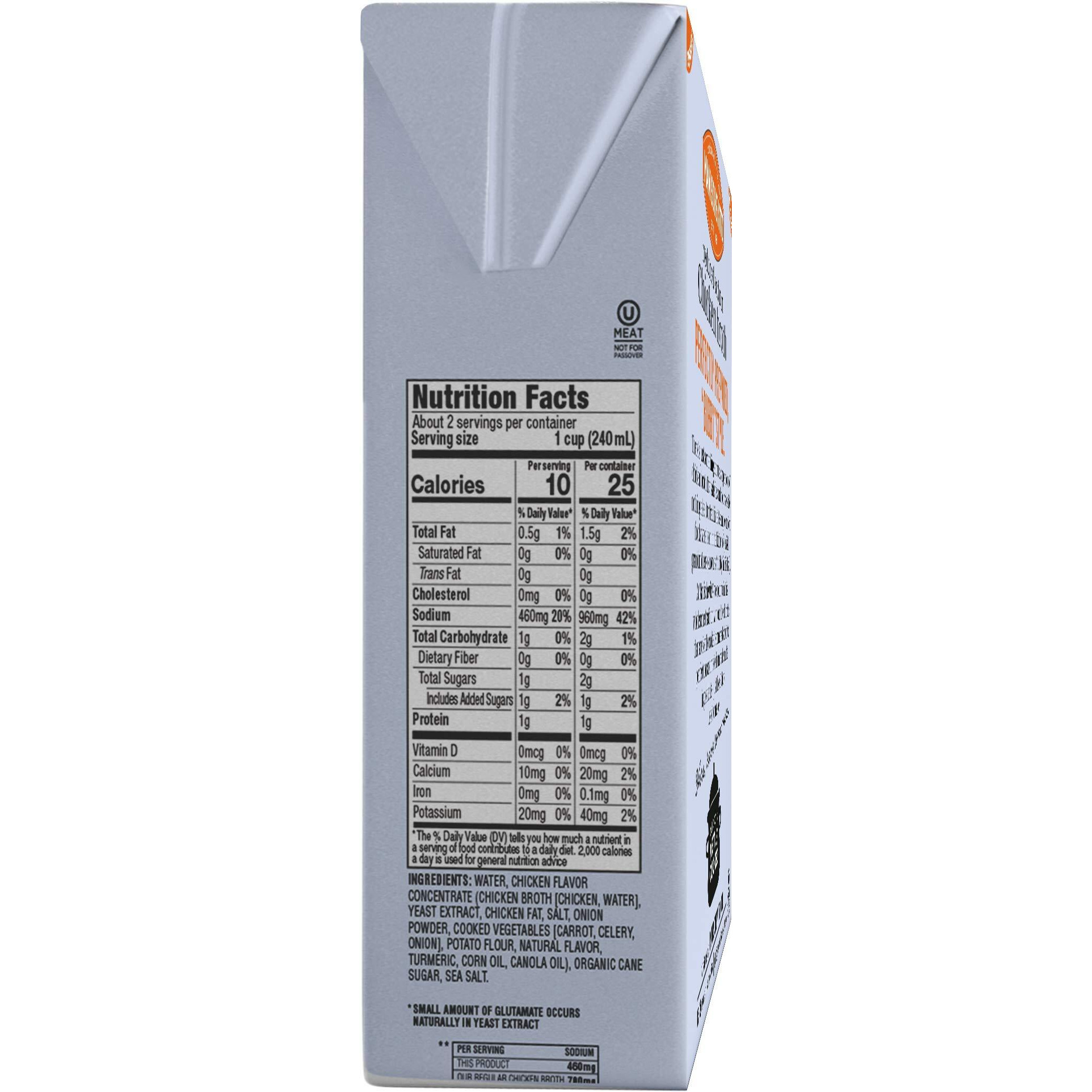 Manischewitz Reduced Sodium Chicken Broth 17Oz (3 Pack), Flavorful, Kettle Cooked, Slowly Simmered