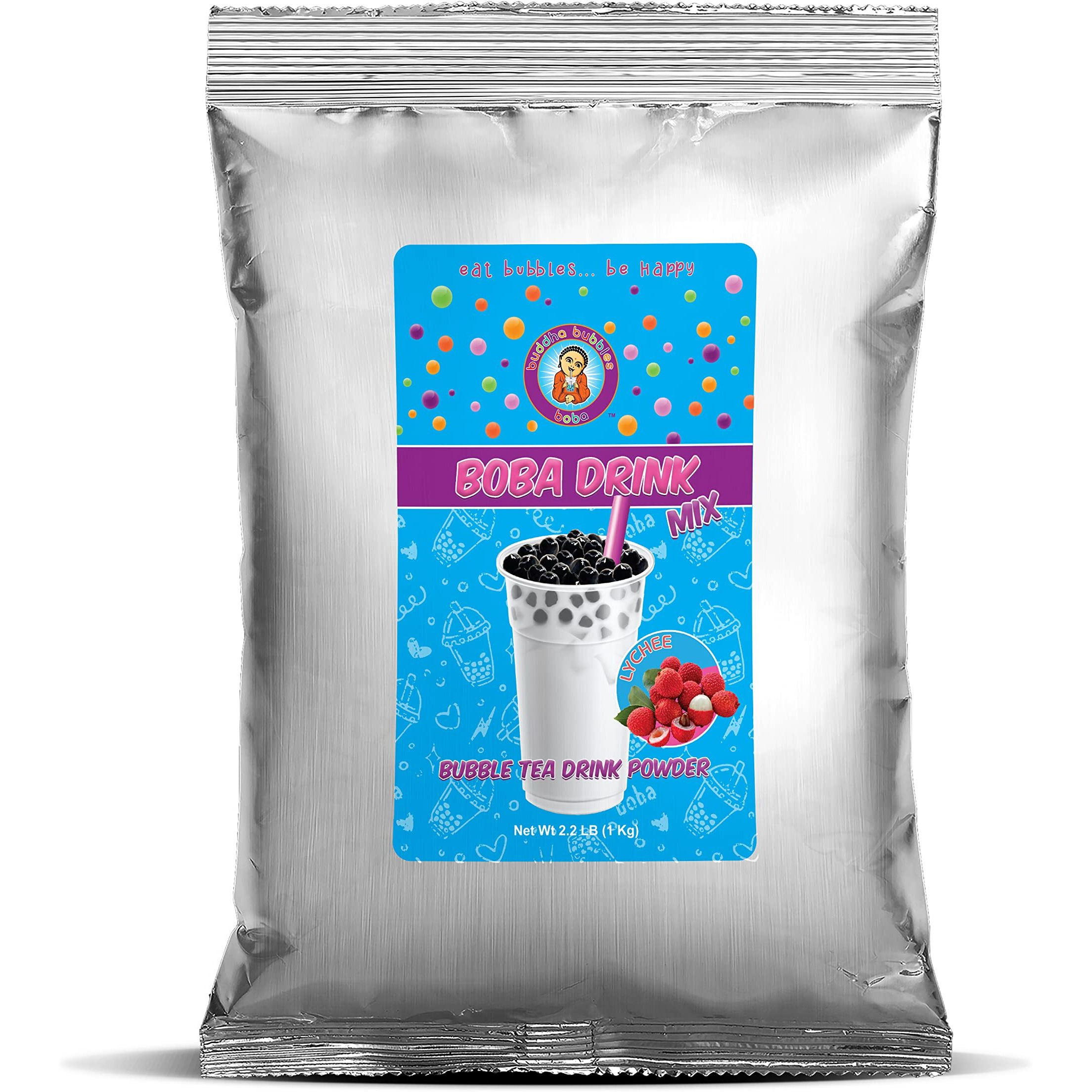 Lychee Boba/Bubble Tea Drink Mix Powder By Buddha Bubbles Boba 1 Kilo (2.2 Pounds) | (1000 Grams)