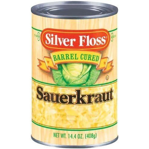 Silver Floss Barrel Cured Sauerkraut 14.4Oz Can (Pack Of 6) (Choose Flavor Below) (Original)