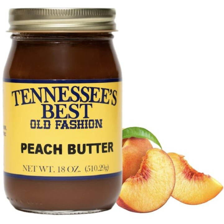 Tennessee's Best Old Fashioned Peach Butter | Handcrafted With Simple Ingredients | Small Batch Made | 18 Oz Resealable Glass Jar