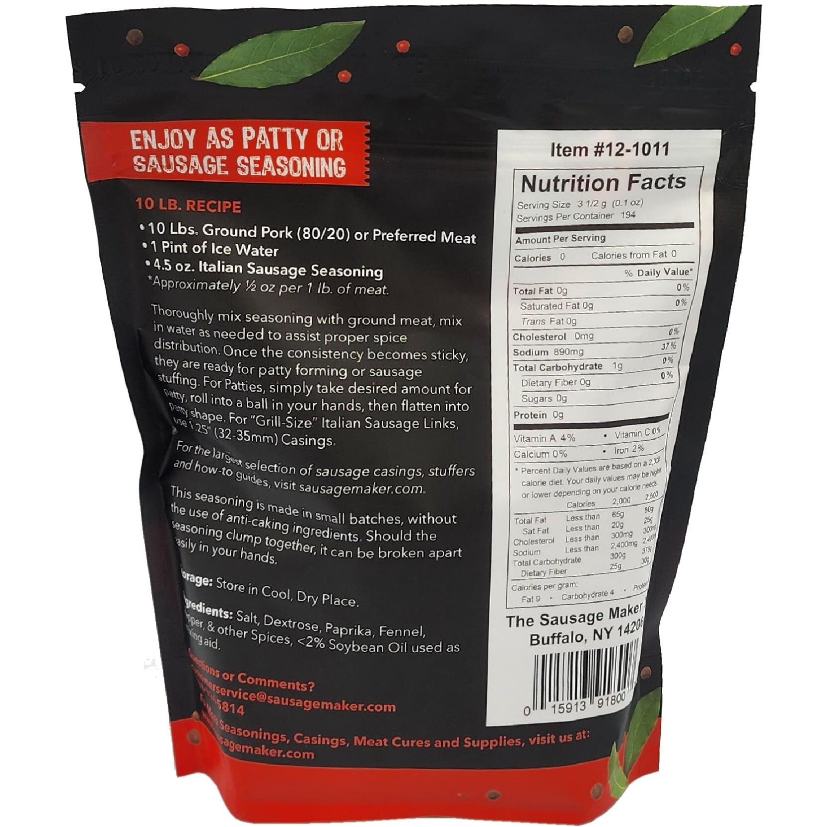 Tsm Products Italian Mild/Hot Sausage Seasoning