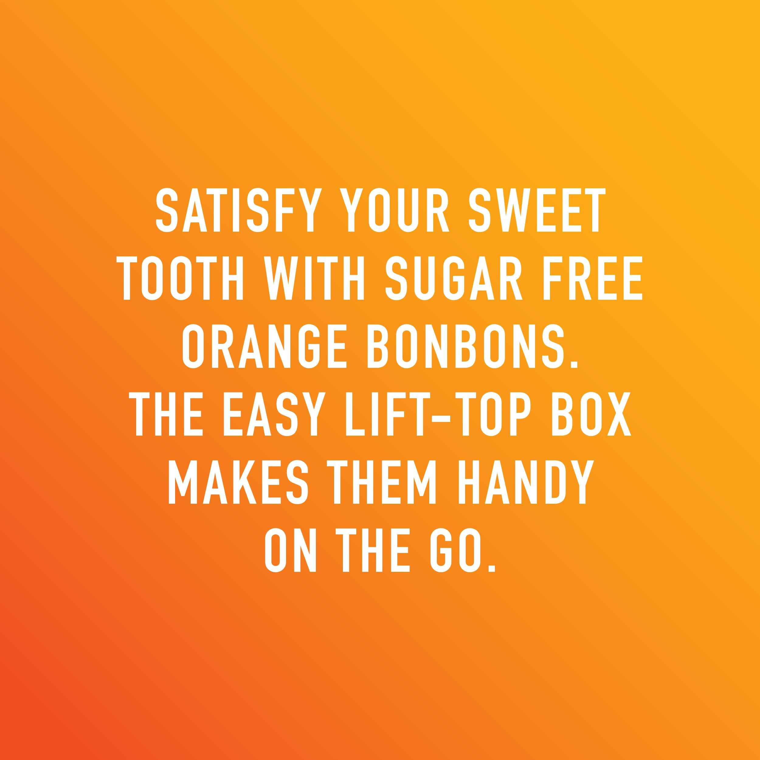 Swiss Imports Sugar Free Bonbons Hard Candy Drops, Orange, 1.4 Oz/40G Box, 9 Pack
