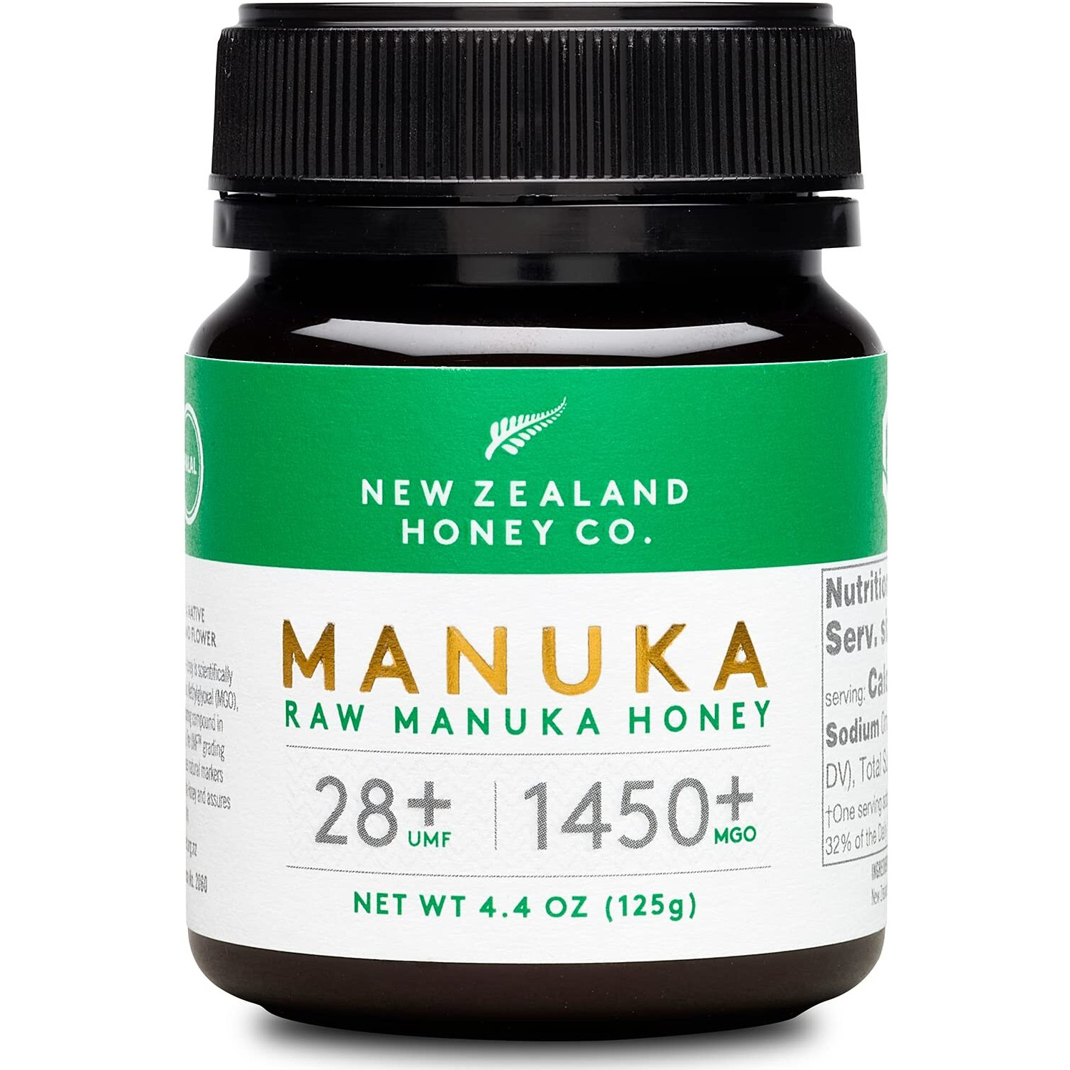 New Zealand Honey Co. Raw Manuka Honey Umf 28+ | Mgo 1450+, Umf Certified / 4.4Oz