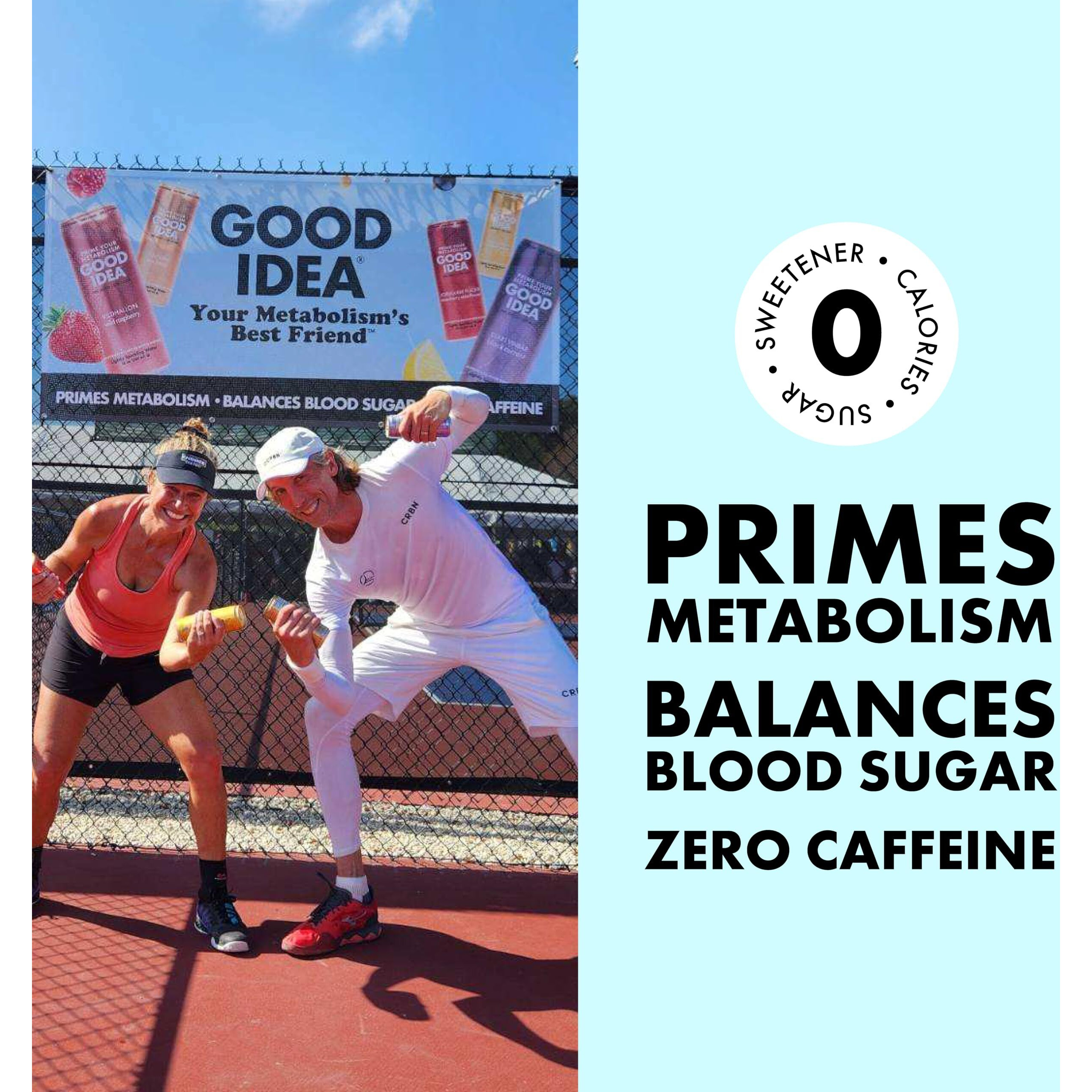 Good Idea - Functional Sparkling Water - 5 Flavors - Primes Metabolism, Balances Blood Sugar - Caffeine Free, Vegan, Keto Friendly, Non Gmo, Gluten Free, Kosher - Variety Pack Bundle - 12Oz - 30 Cans