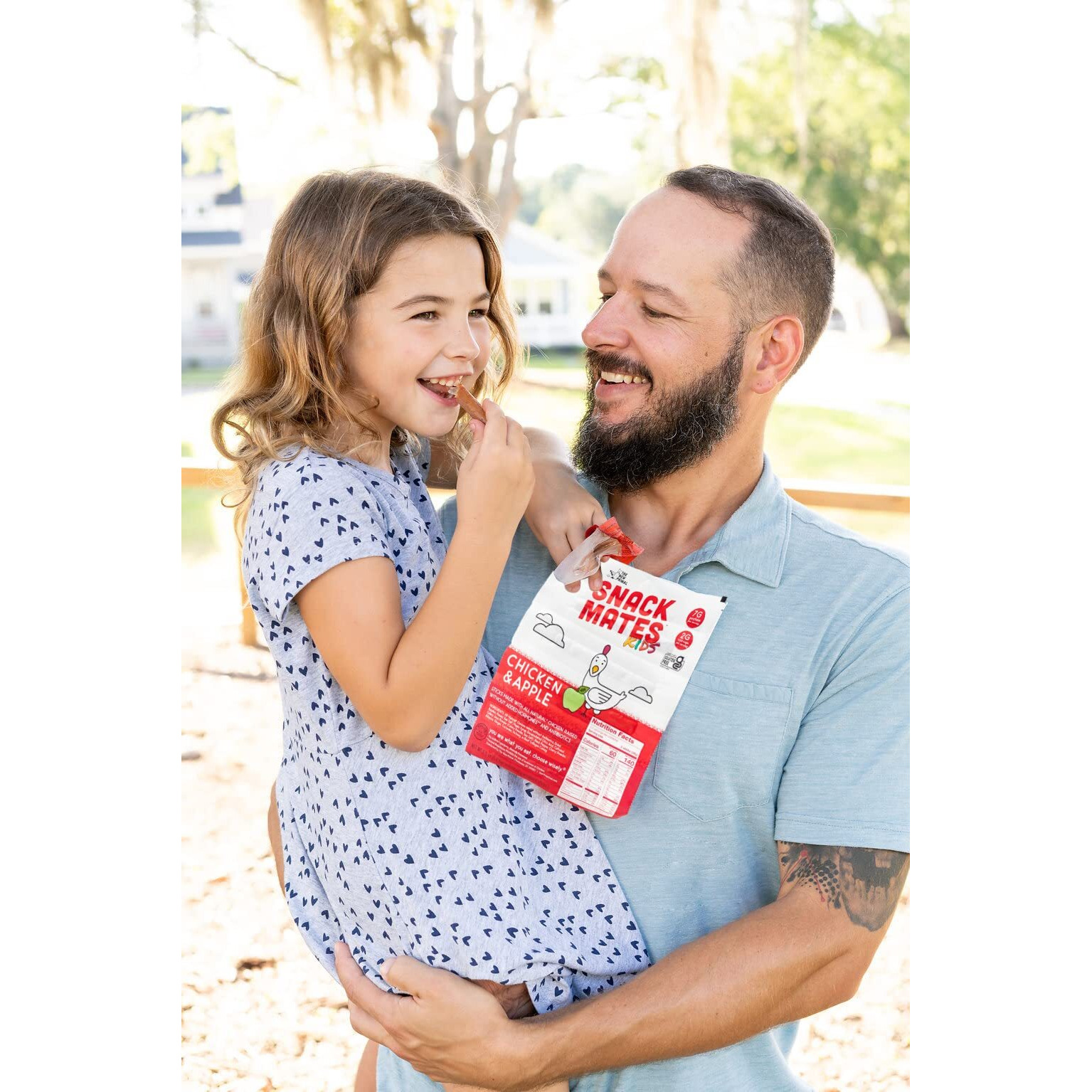 The New Primal Snack Mates Chicken & Apple Sticks, Gluten Free Healthy Snacks For Kids, Low Sugar High Protein Back To School Snacks, Mini Paleo Jerky Meat Stick, 7G Protein, 60 Calories, 10 Pack