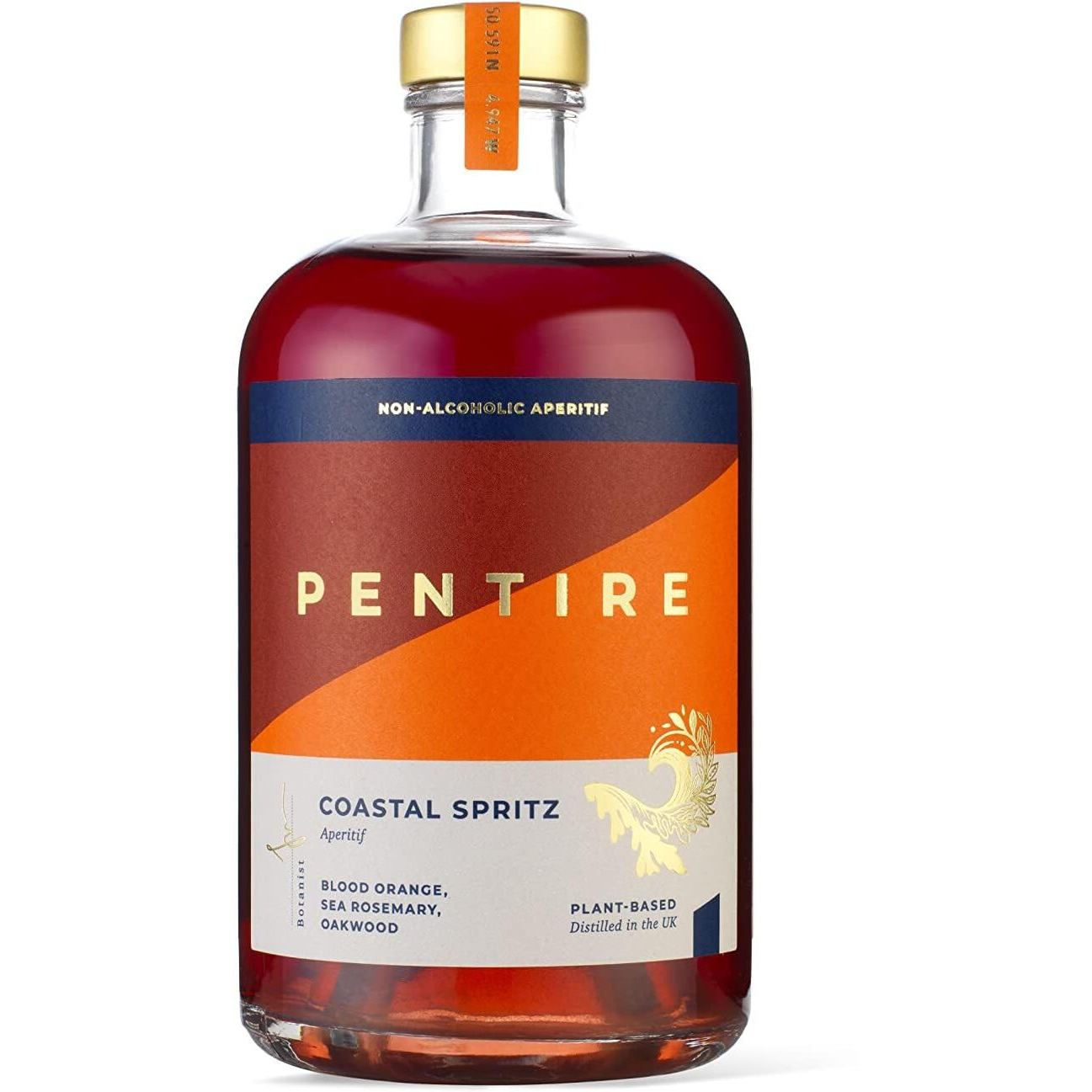 Pentire Coastal Spritz 70Cl - Botanical Alcohol Free Aperitif - Distilled From Native Cornish Plants - No Added Sugar - Vegan - Nothing Artificial - Non Alcoholic Blood Orange Spritz