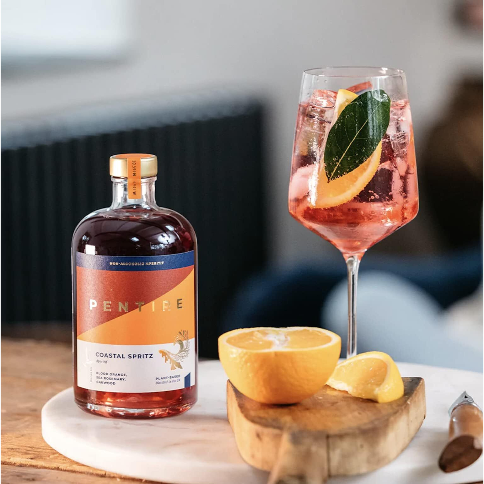 Pentire Coastal Spritz 70Cl - Botanical Alcohol Free Aperitif - Distilled From Native Cornish Plants - No Added Sugar - Vegan - Nothing Artificial - Non Alcoholic Blood Orange Spritz