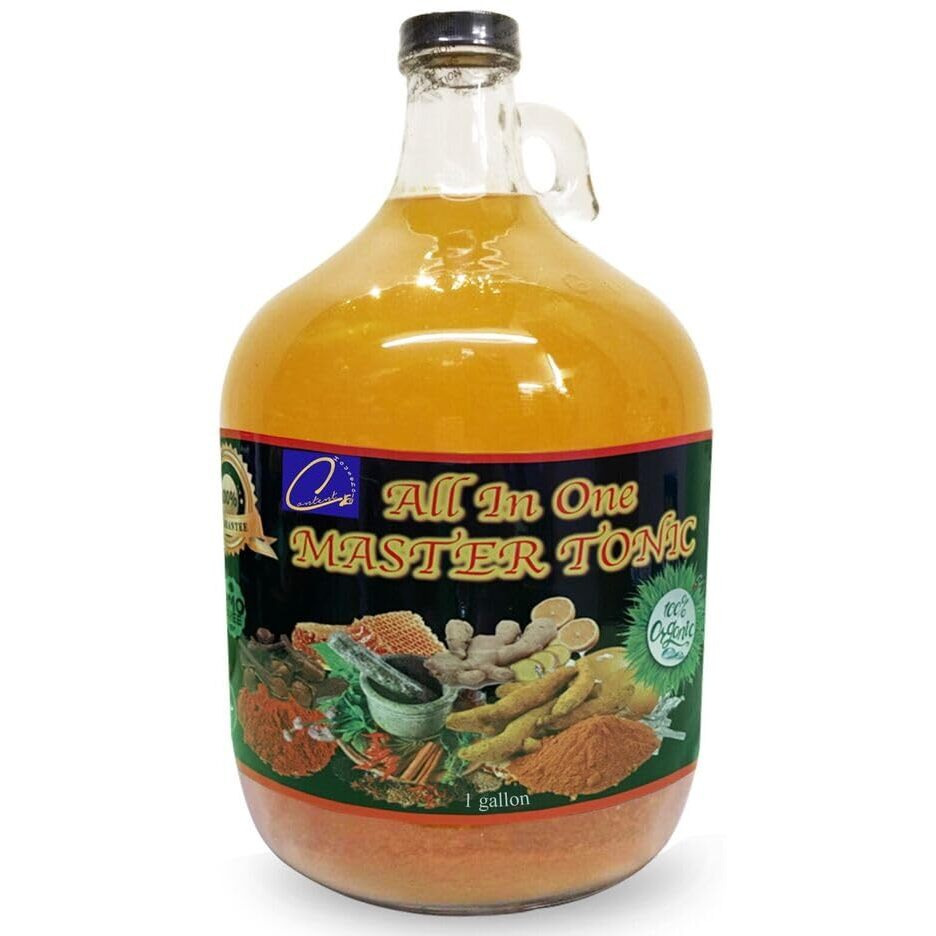 128Oz| Kosher| B Apple Cider Vinegar W/The Mother | All In One Master Tonic Shots Cinnamon, Cloves, Lemon, Ginger, Turmeric, Cayenne Pepper, Honey, Water |Usda Certified Organic |Fire Cider