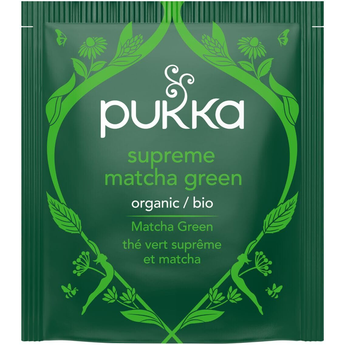 Pukka Herbs Supreme Matcha Green Organic Herbal Tea, Energizing Infusion Organic Tea Selection, With Matcha Powder, Ideal For Daily Vitality, 80 Total Tea Bags (20Ct - Pack Of 4)