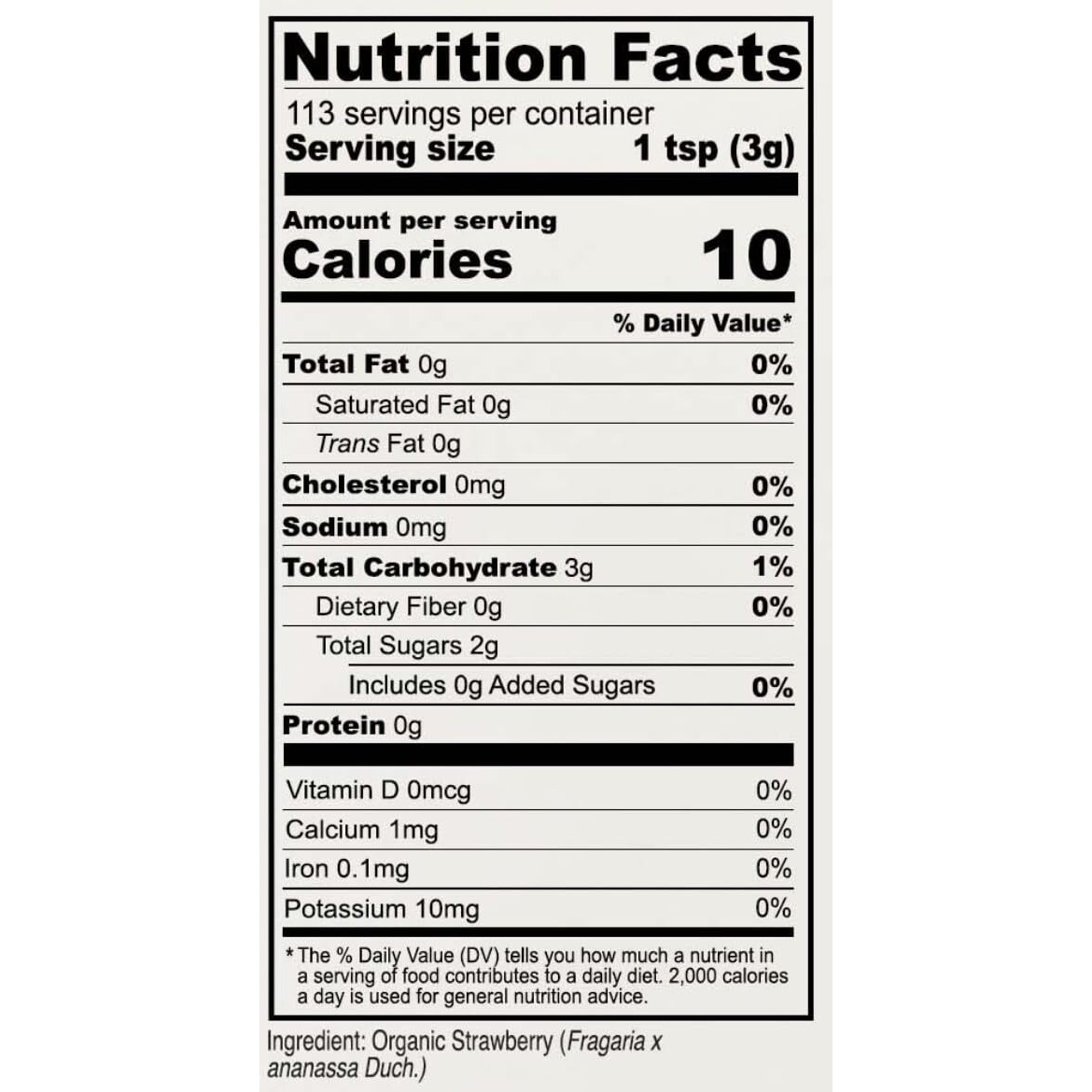 Anthony's Organic Strawberry Powder, 12 Oz, Freeze Dried, Gluten Free, No Sugar Added, Non Gmo