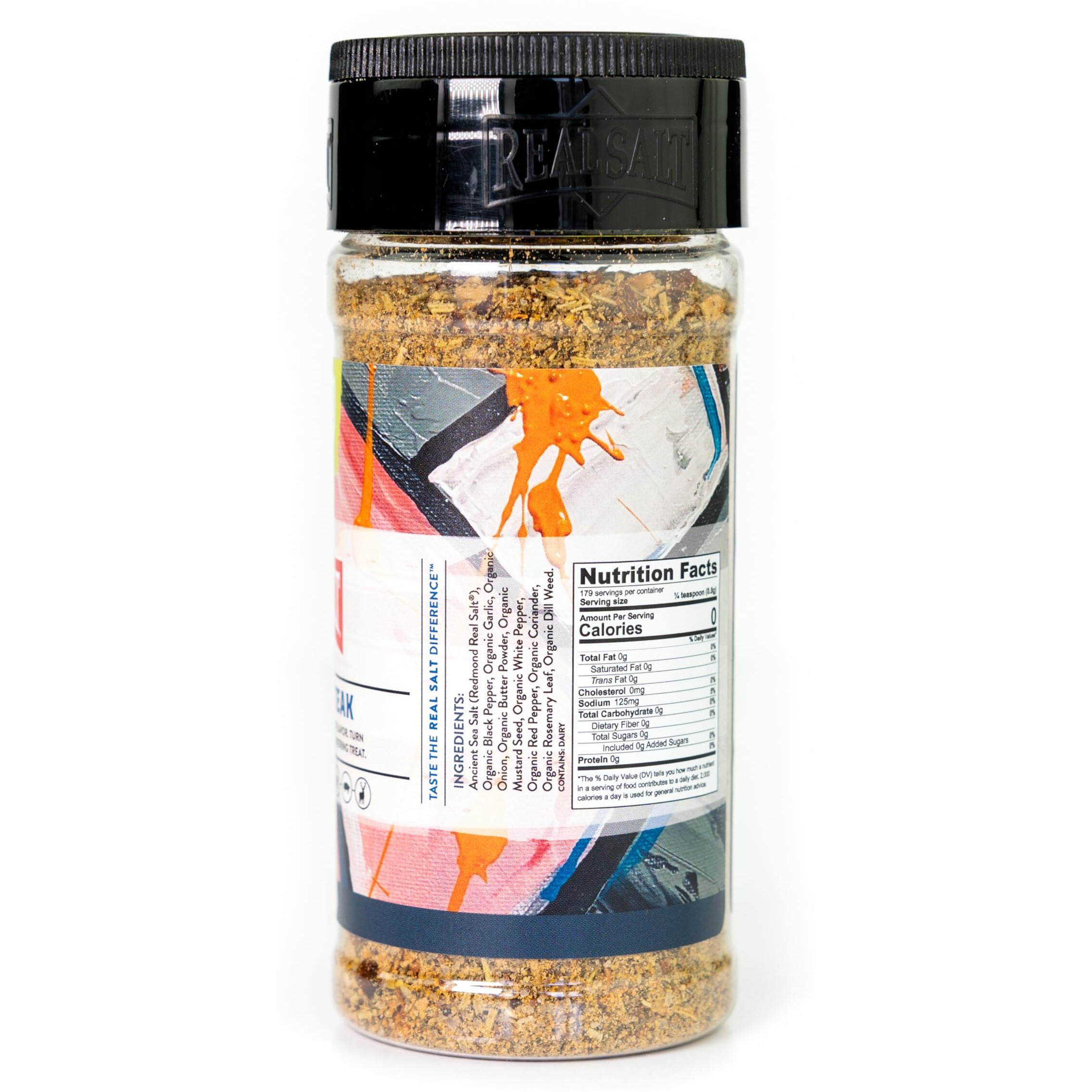Redmond Real Sea Salt - Natural Unrefined Gluten Free Wasatch Steak Shaker