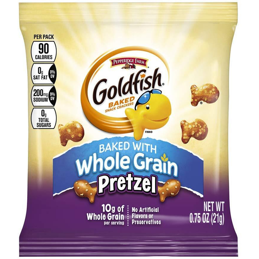 Pepperidge Farm Goldfish Whole Grain Snack Crackers, Pretzel, 0.75 Oz, Pack Of 300